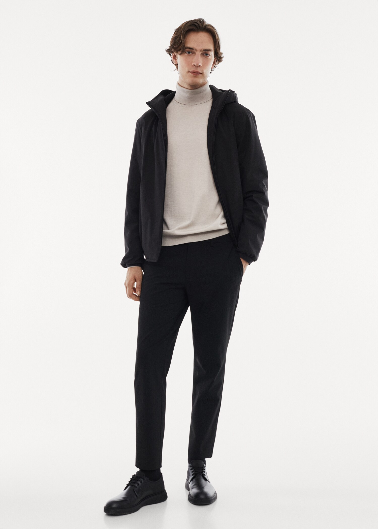 100% merino wool turtleneck sweater - General plane