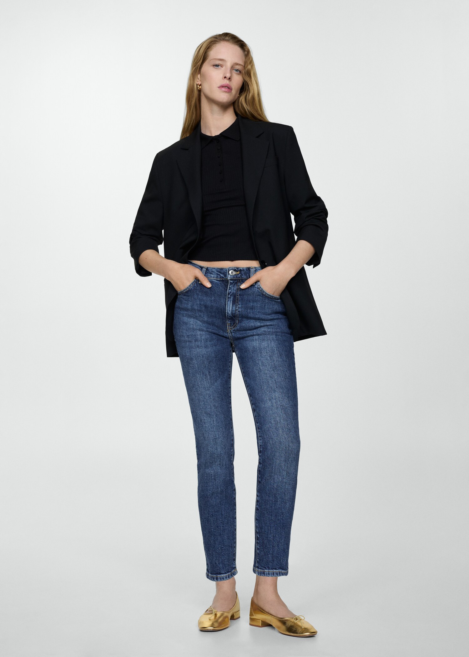 Jeans Claudia slim crop - Plano general