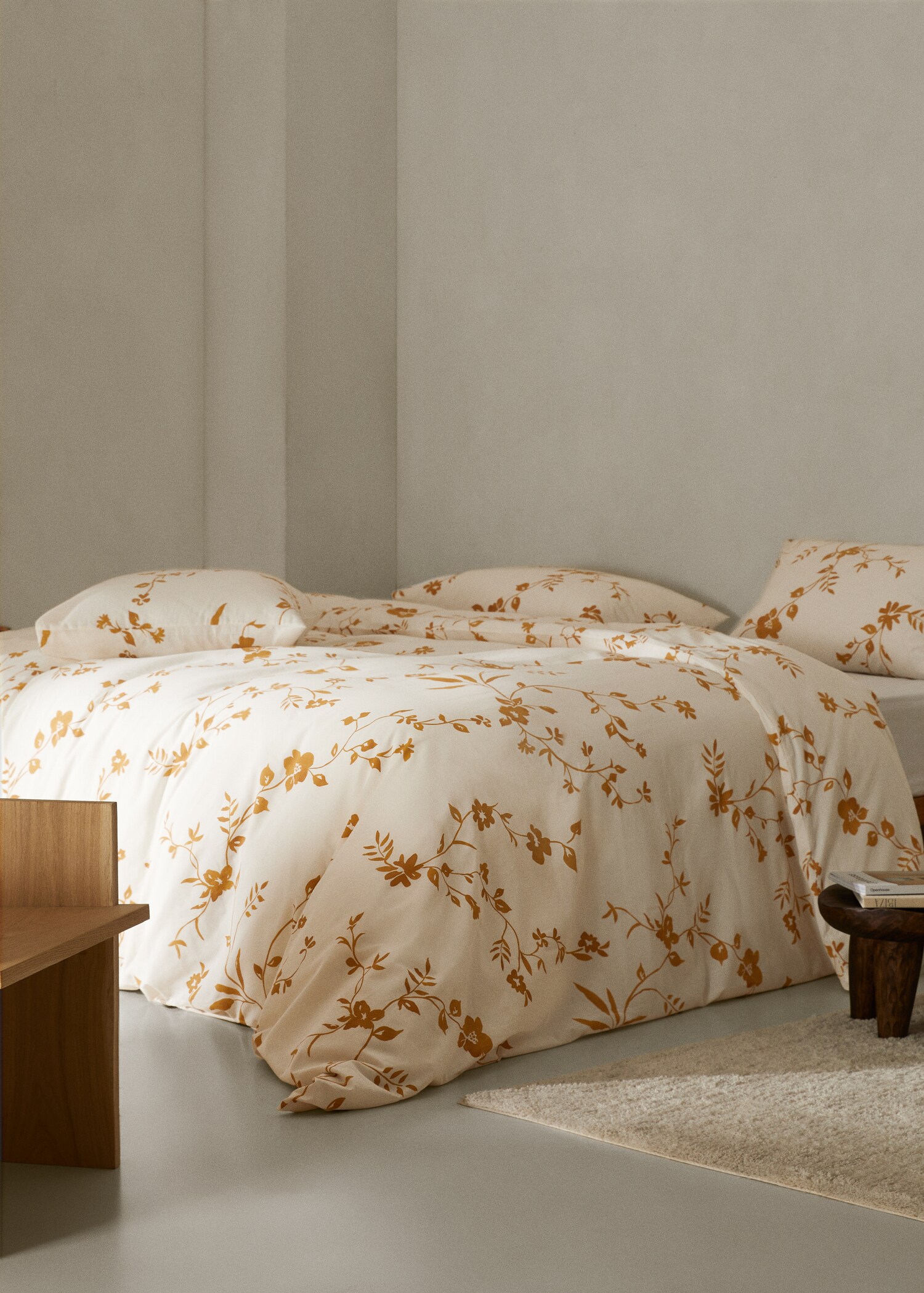 Bettbezug aus Baumwolle mit Blumenmuster für 90 cm Bett - Allgemeine Ansicht