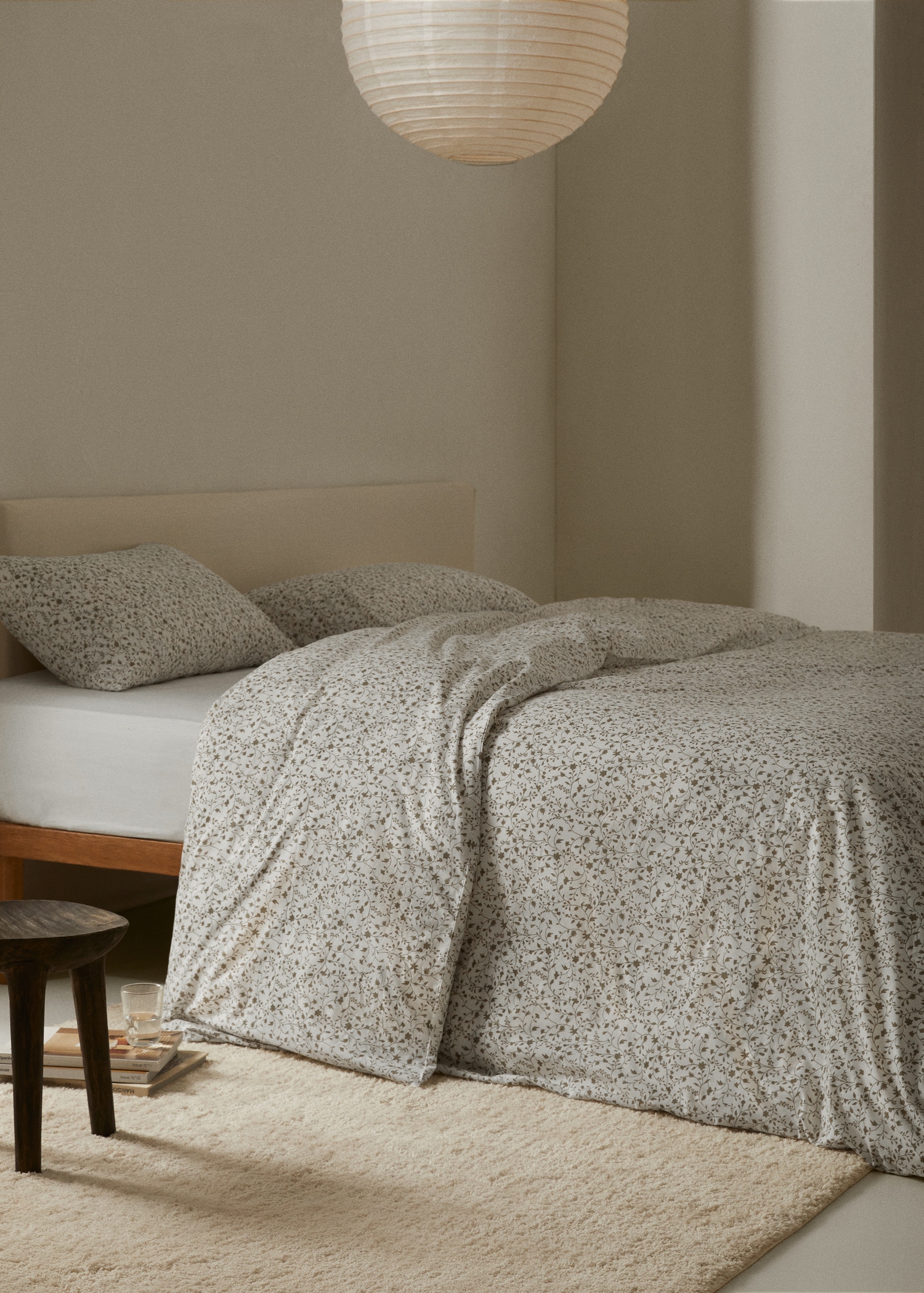 Bettbezug mit Blümchenmuster für 150/160 cm Bett - Allgemeine Ansicht