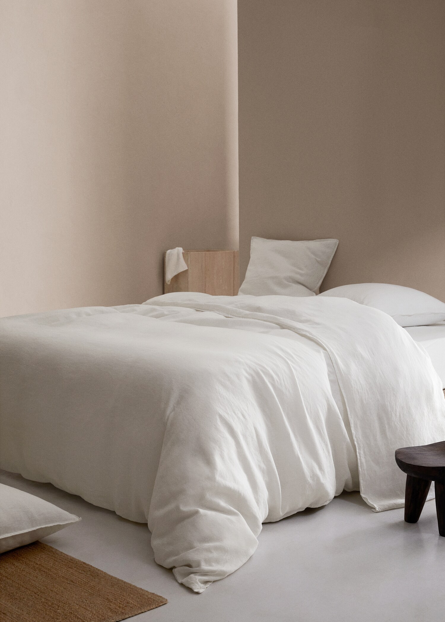 100% linen duvet cover Single bed - General plane