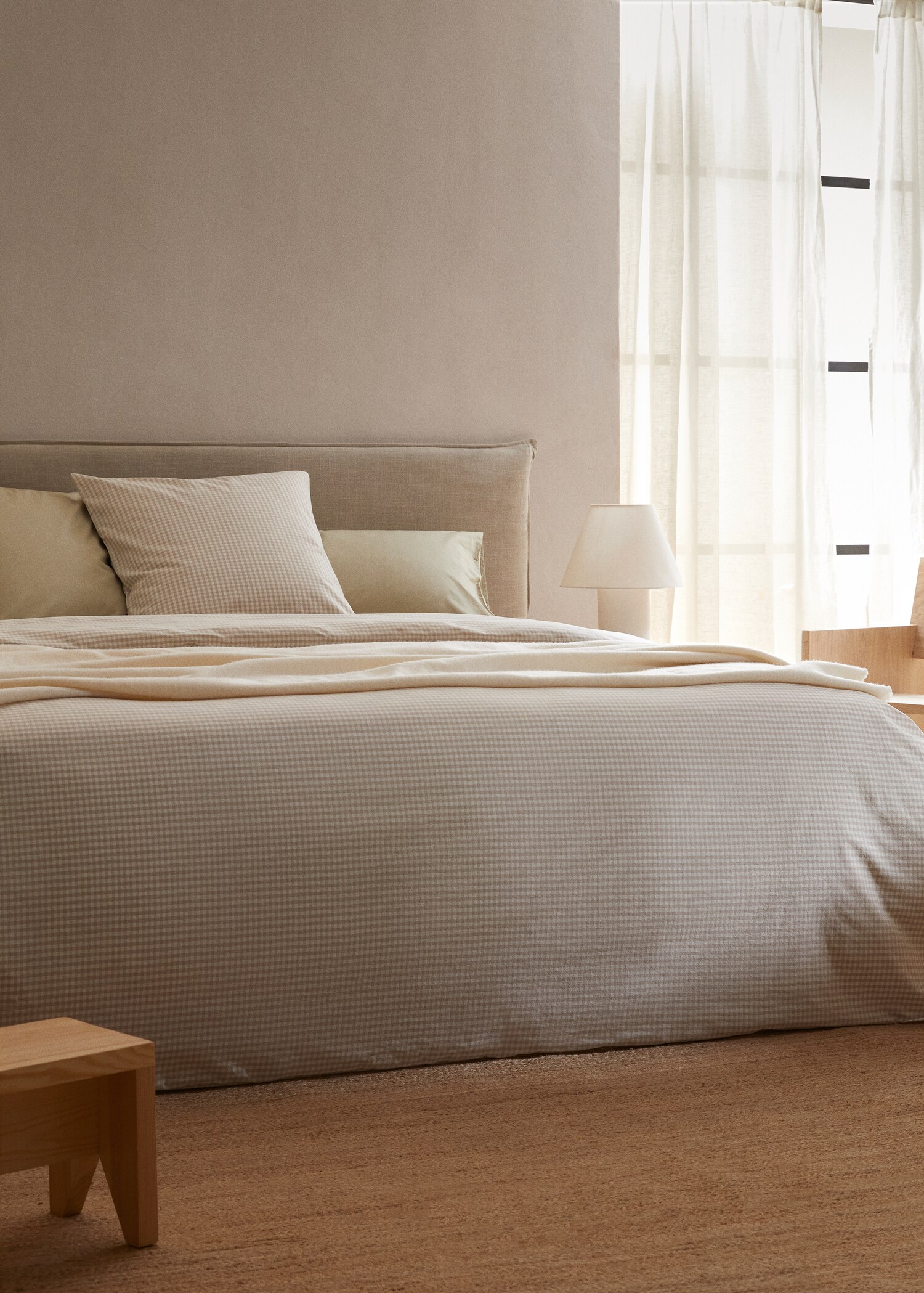 Funda nórdica algodón vichy cama 90cm - Plano general