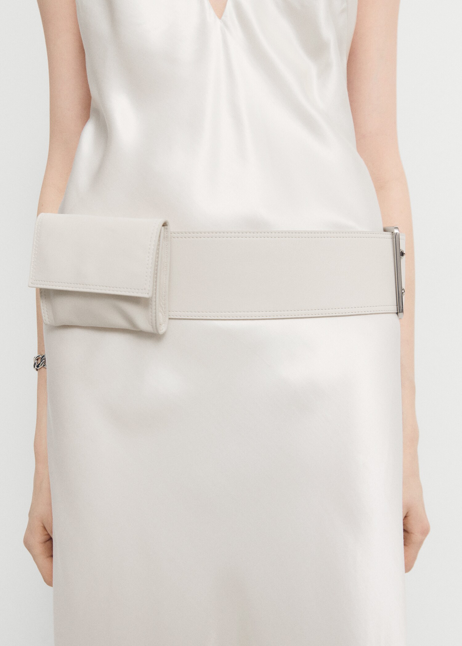Belted leather money belt - General plane