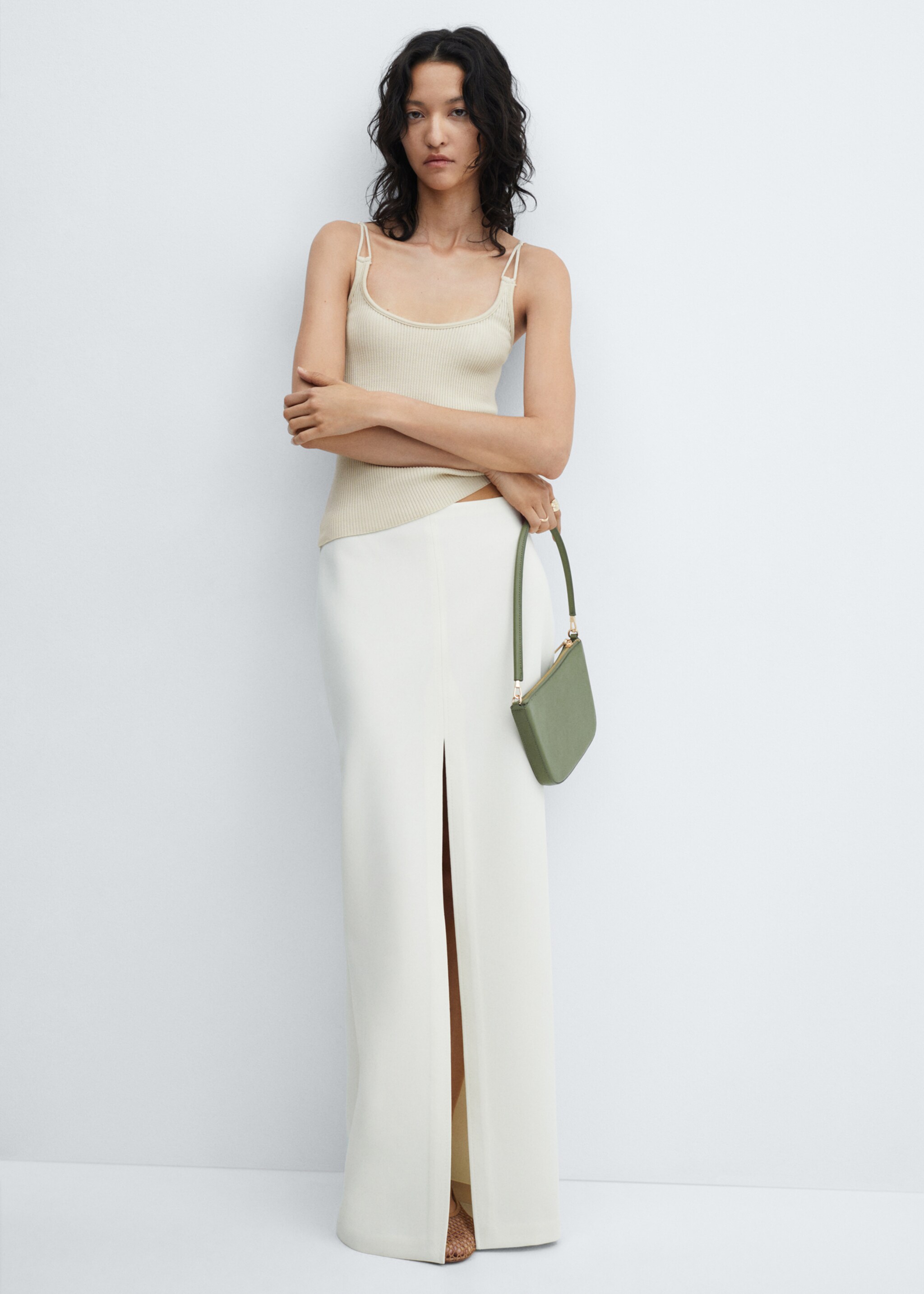 Double straps top - General plane, Ecru. Ref: 67005756-00.