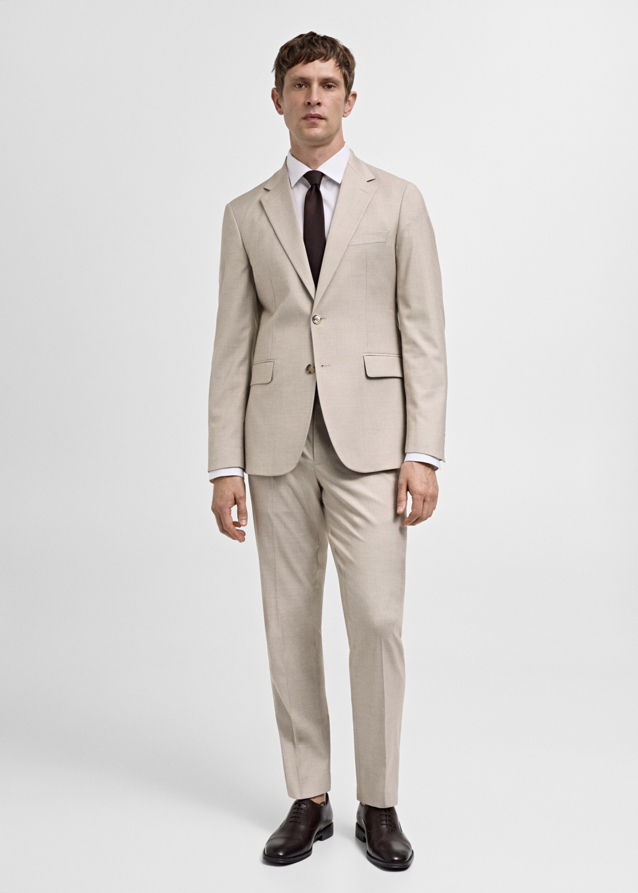 Slim fit fazonú öltönyzakó comfort stretch anyagból - Általános sík