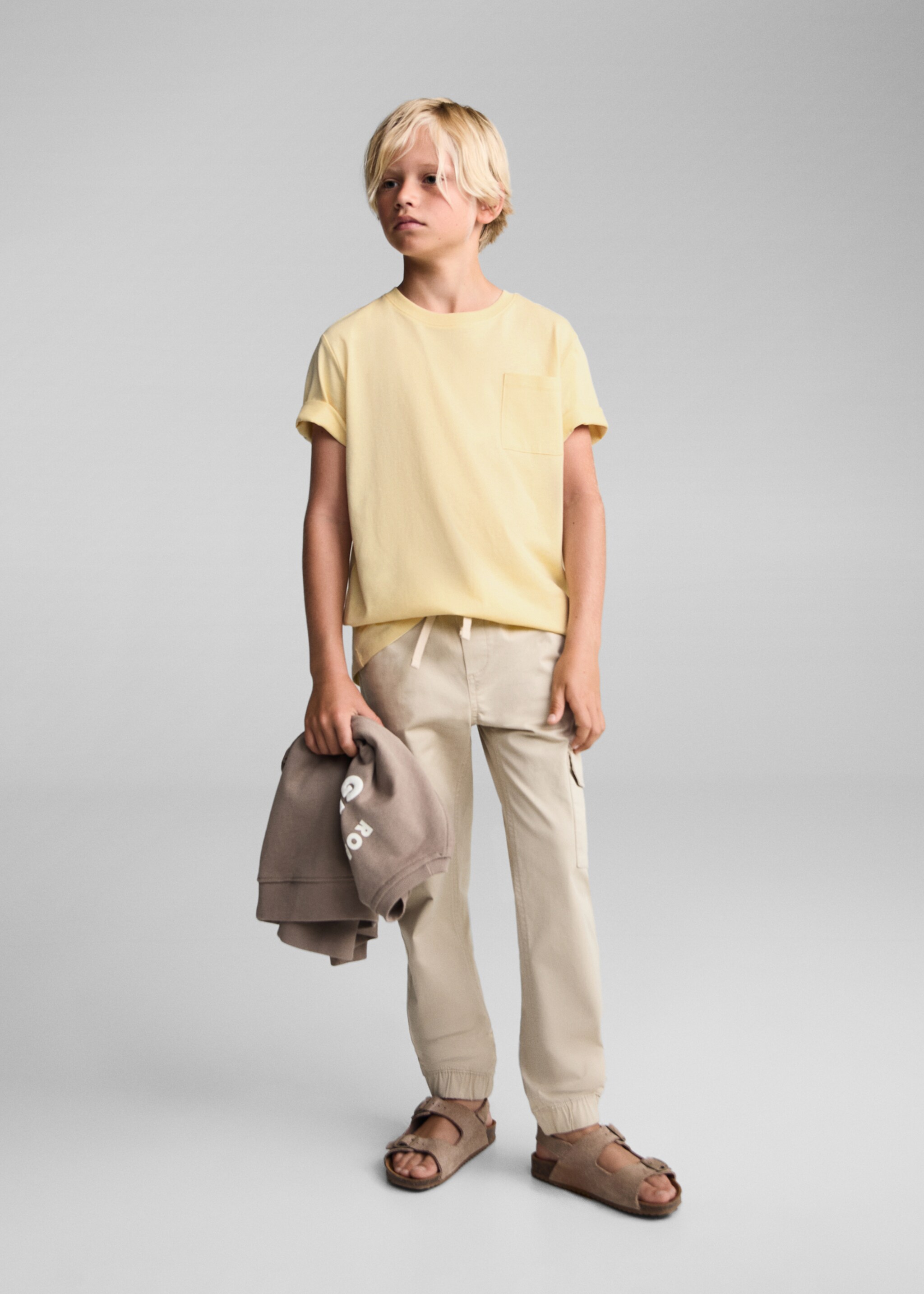 Essential cotton-blend T-shirt - General plane, Yellow. Ref: 67006019-00.