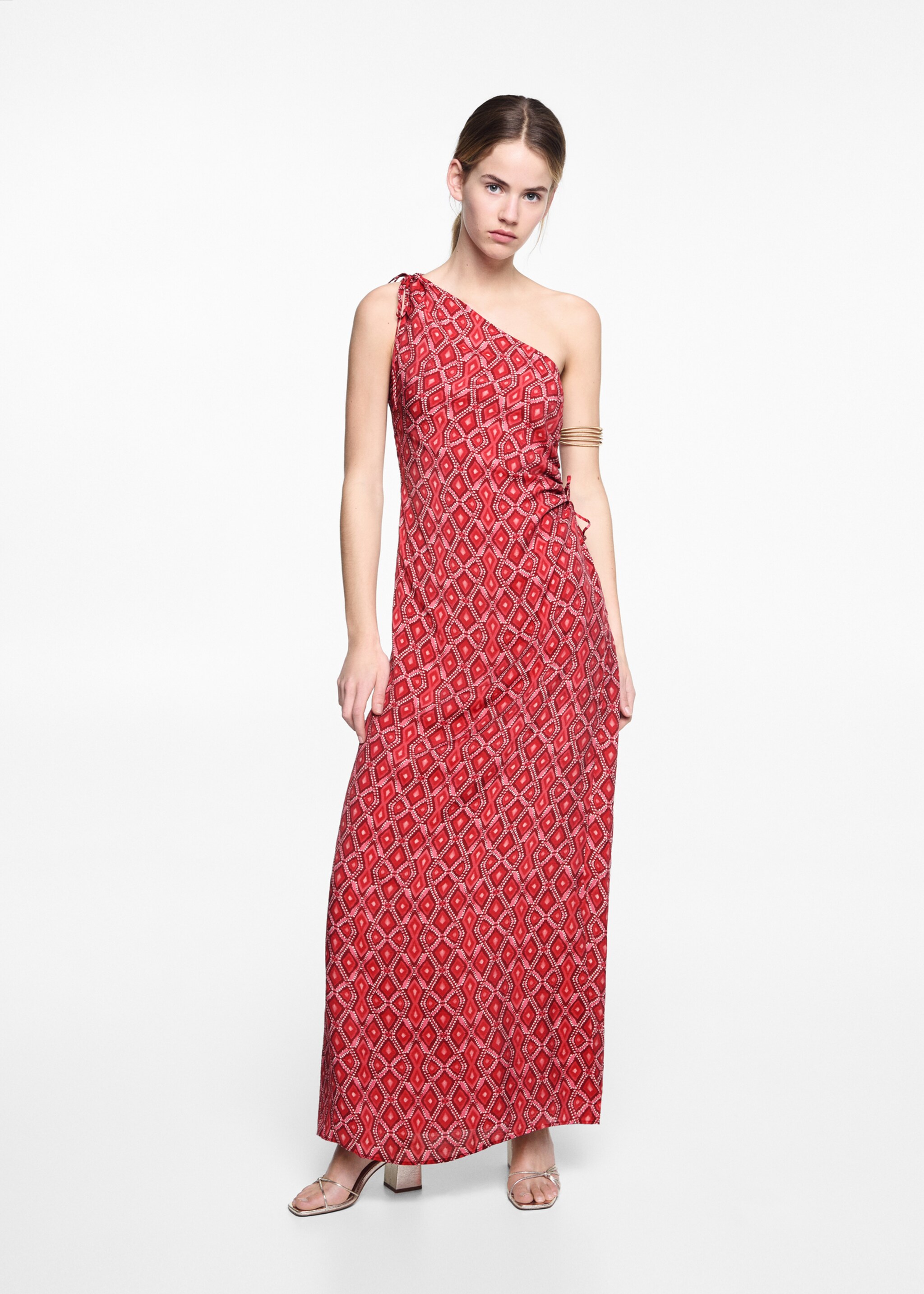 Printed asymmetrical dress - General plane