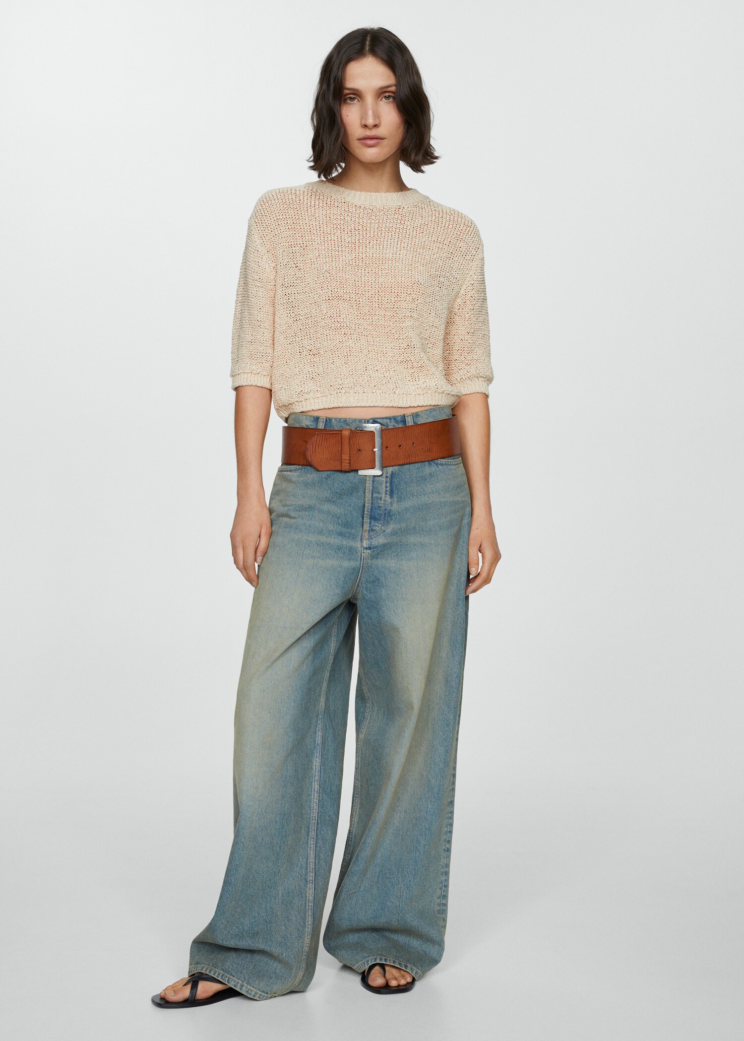 100 % cotton short-sleeved sweater - General plane