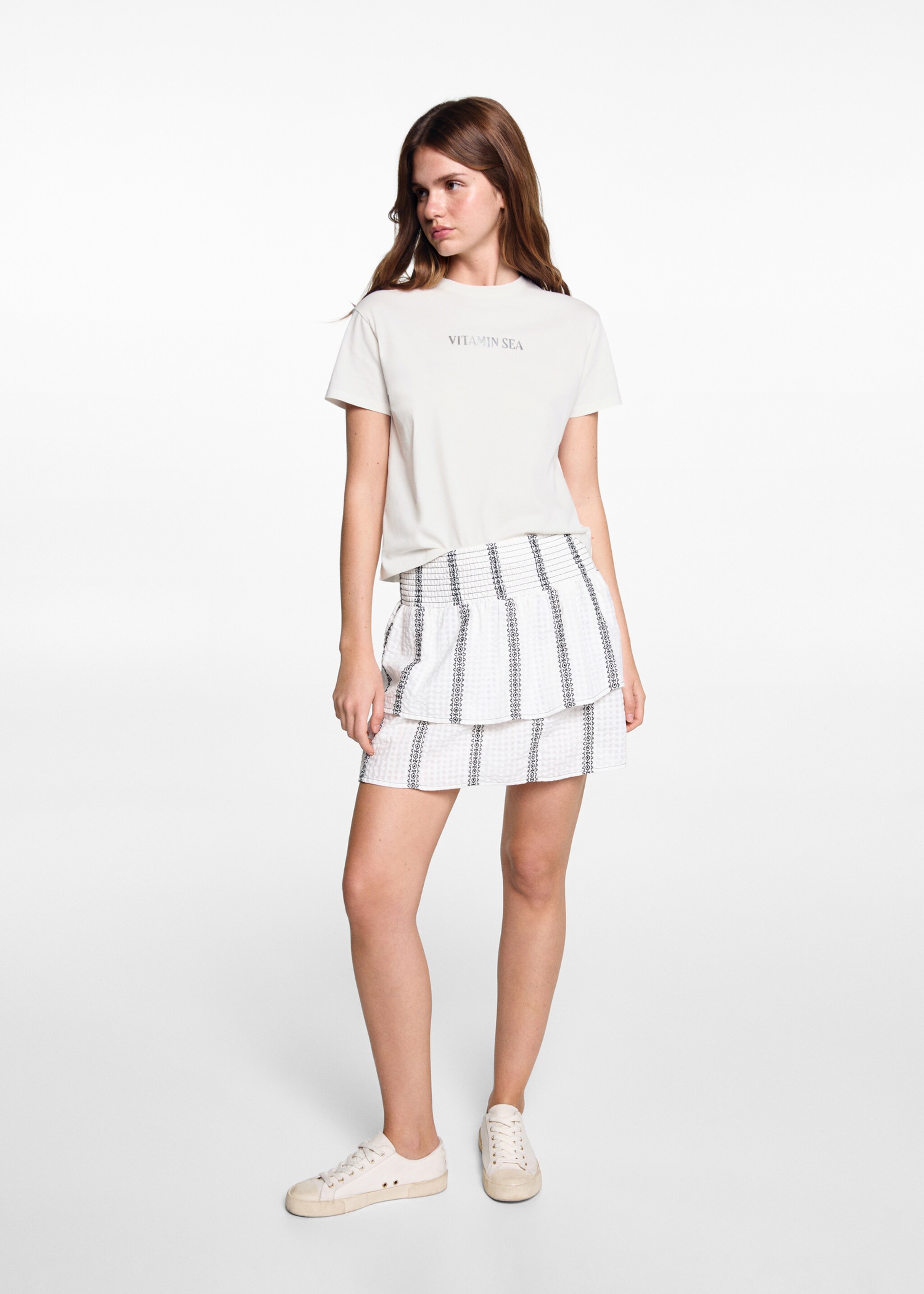 Printed cotton-blend T-shirt - General plane