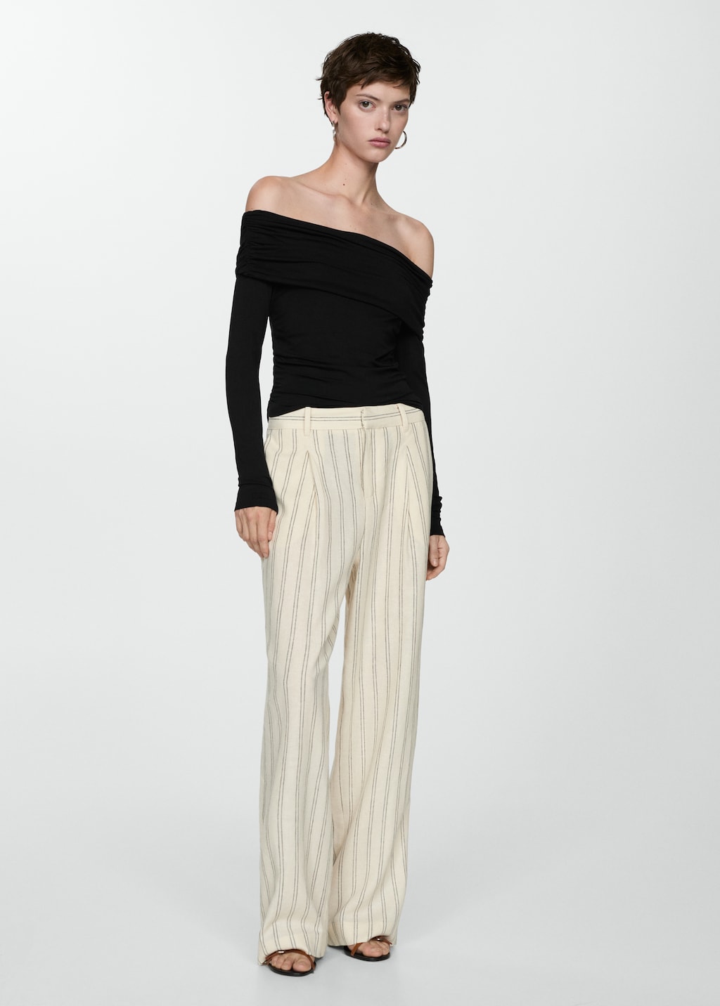Off shoulders T-shirt - Women | MANGO OUTLET USA