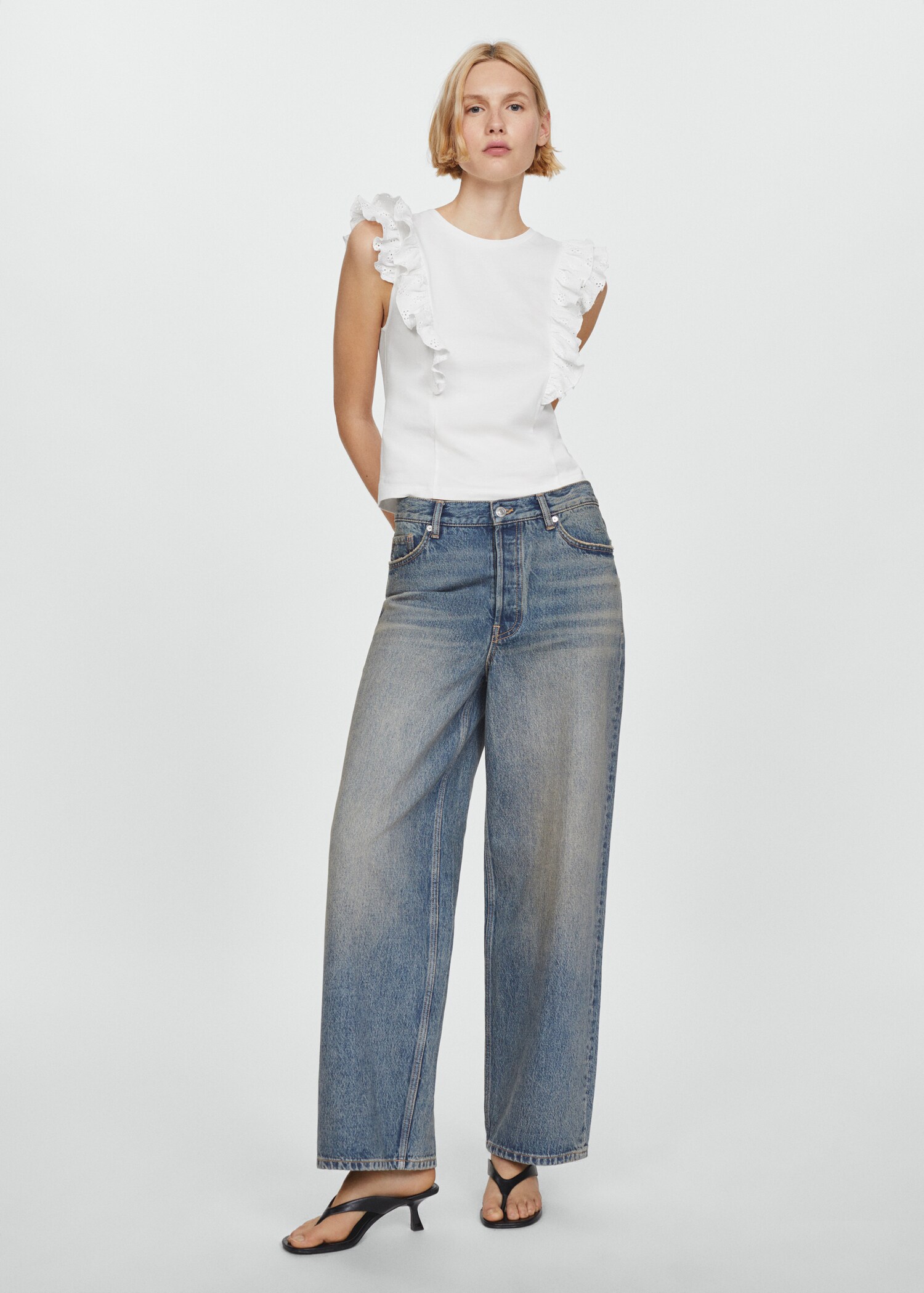 Frills cotton t-shirt - General plane