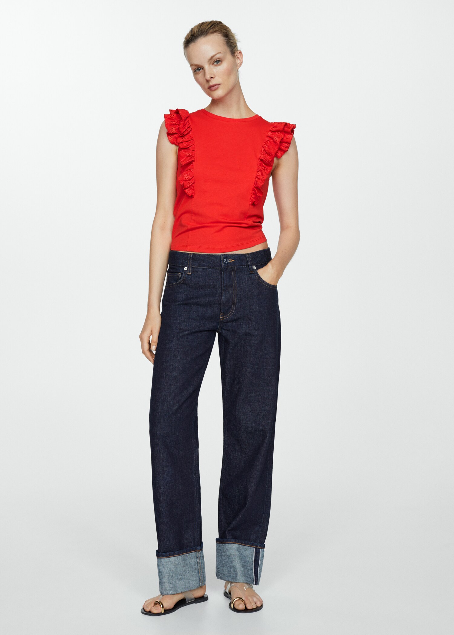 Frills cotton t-shirt - General plane