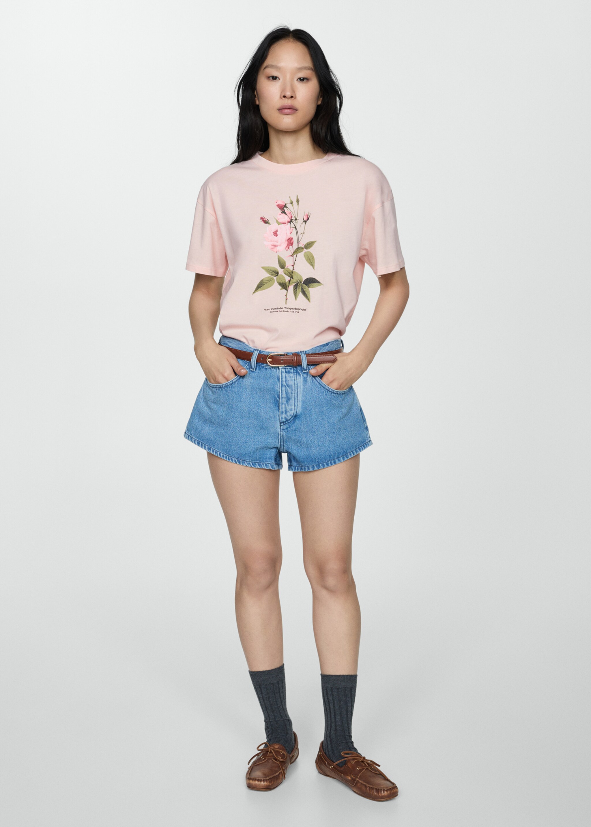 Printed cotton-blend t-shirt - General plane