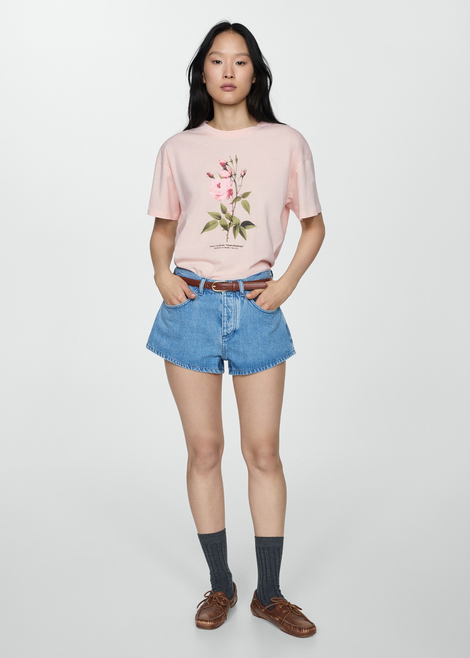 Printed cotton-blend t-shirt - General plane
