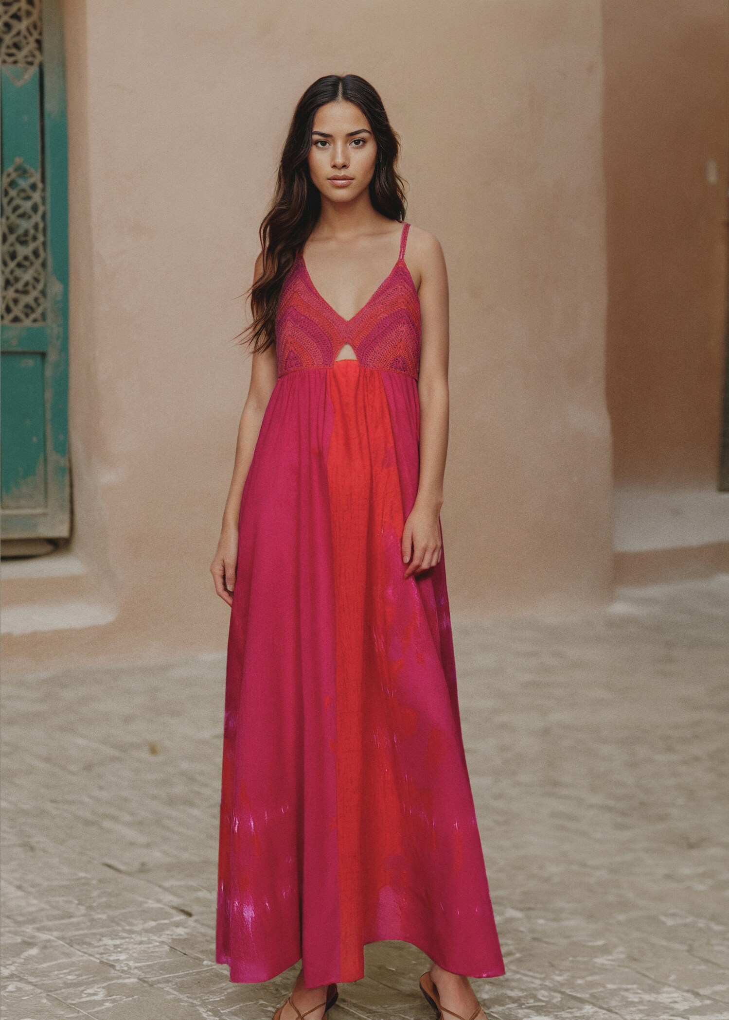 Langes Häkelkleid - Allgemeine Ansicht
