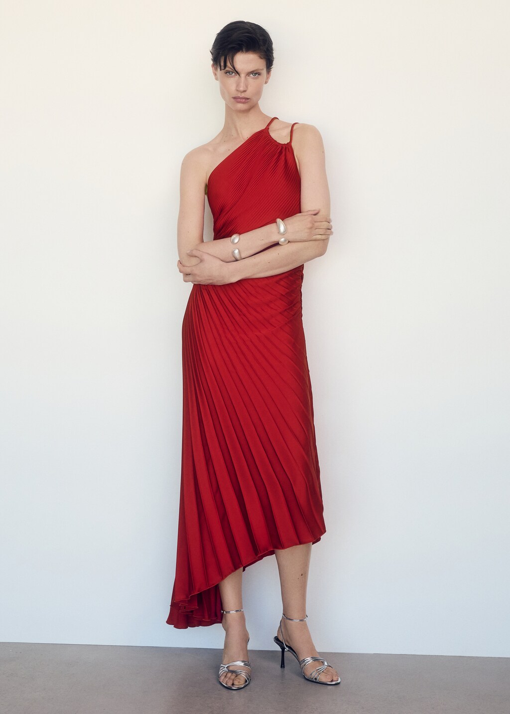 ワンピース herliptoFormentera Pleated Bicolor Dress Formentera Pleated Bicolor Dress