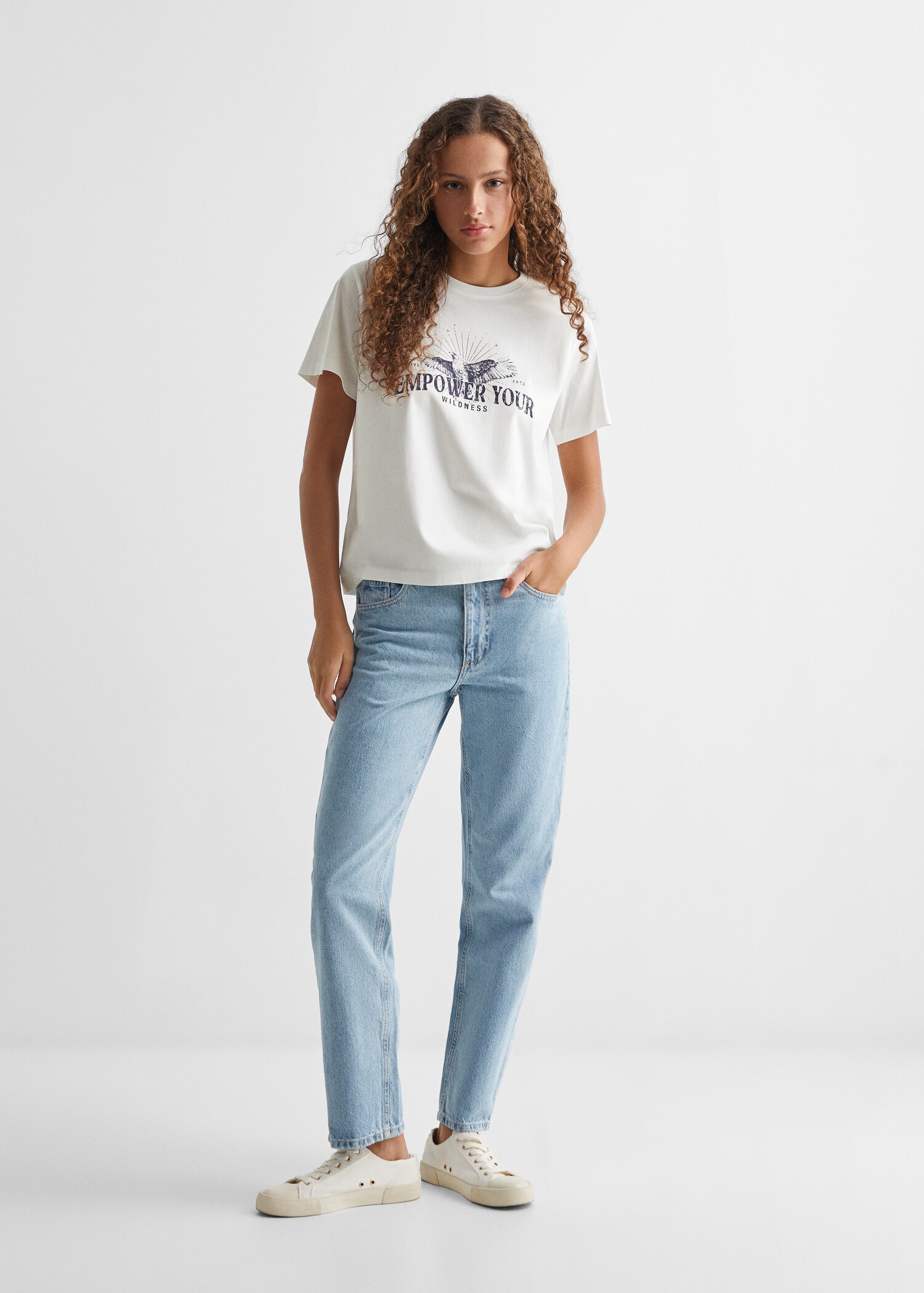 Printed cotton-blend T-shirt - General plane