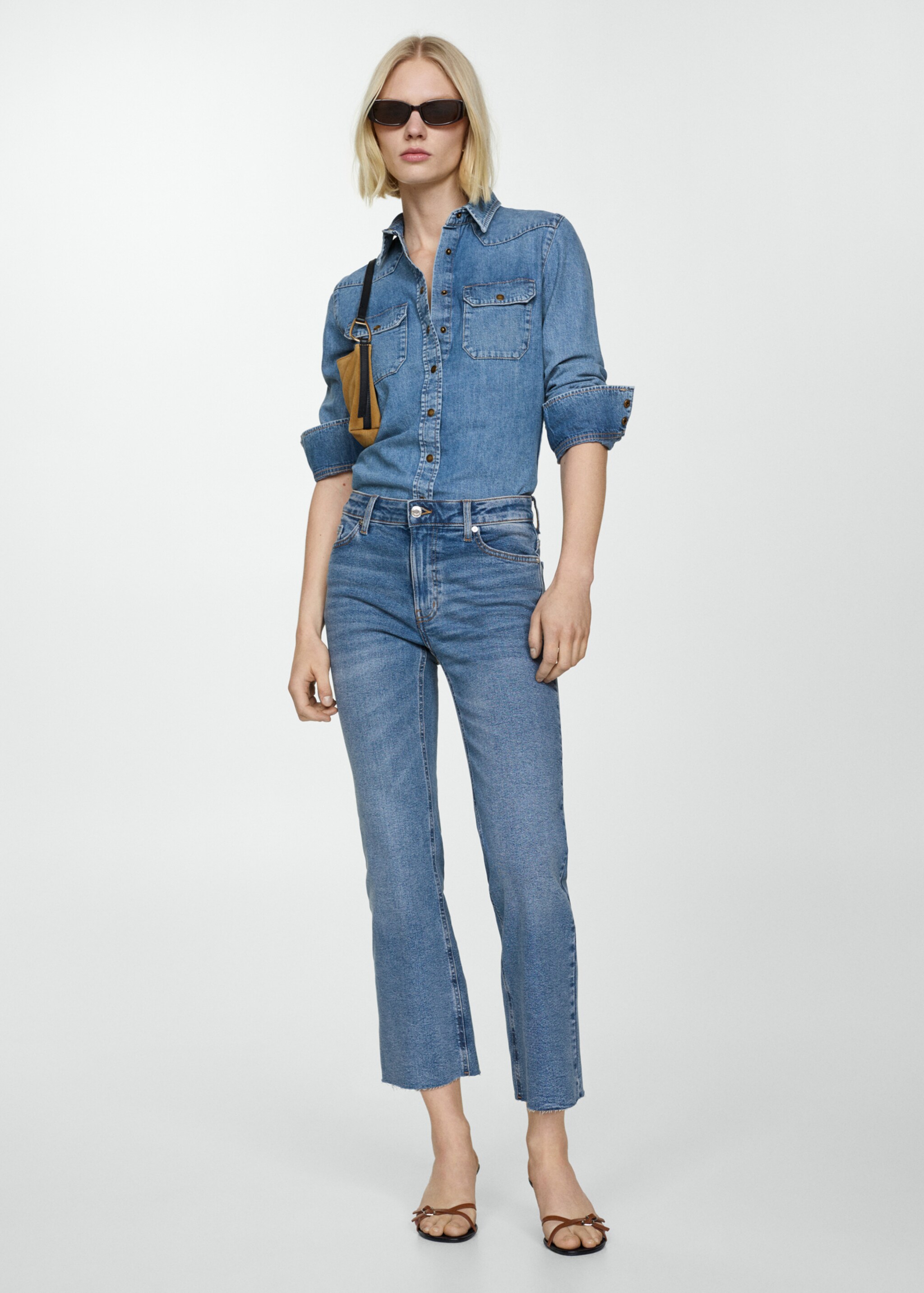 Sienna flared cropped jeans - General plane
