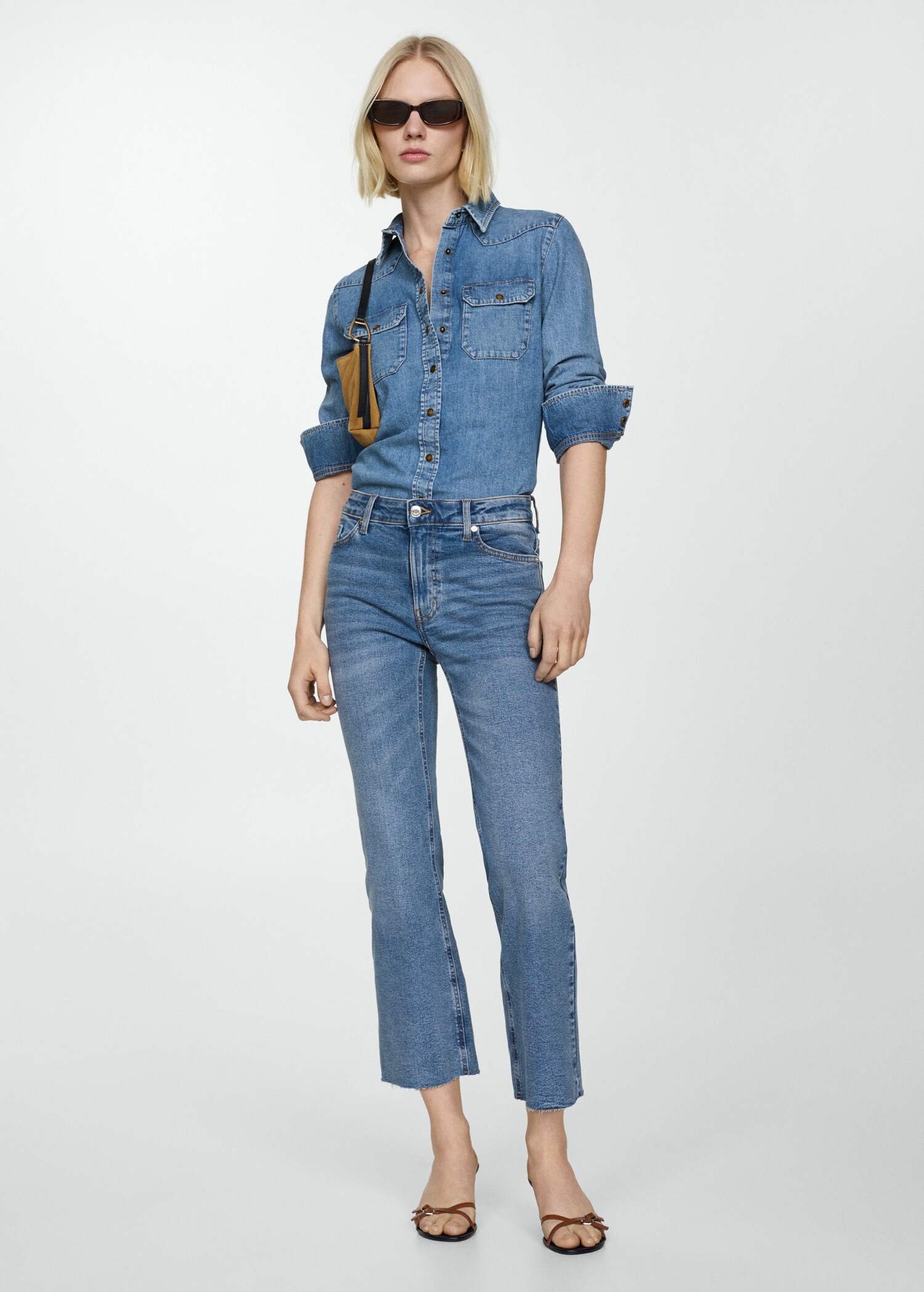 Sienna flared cropped jeans - General plane