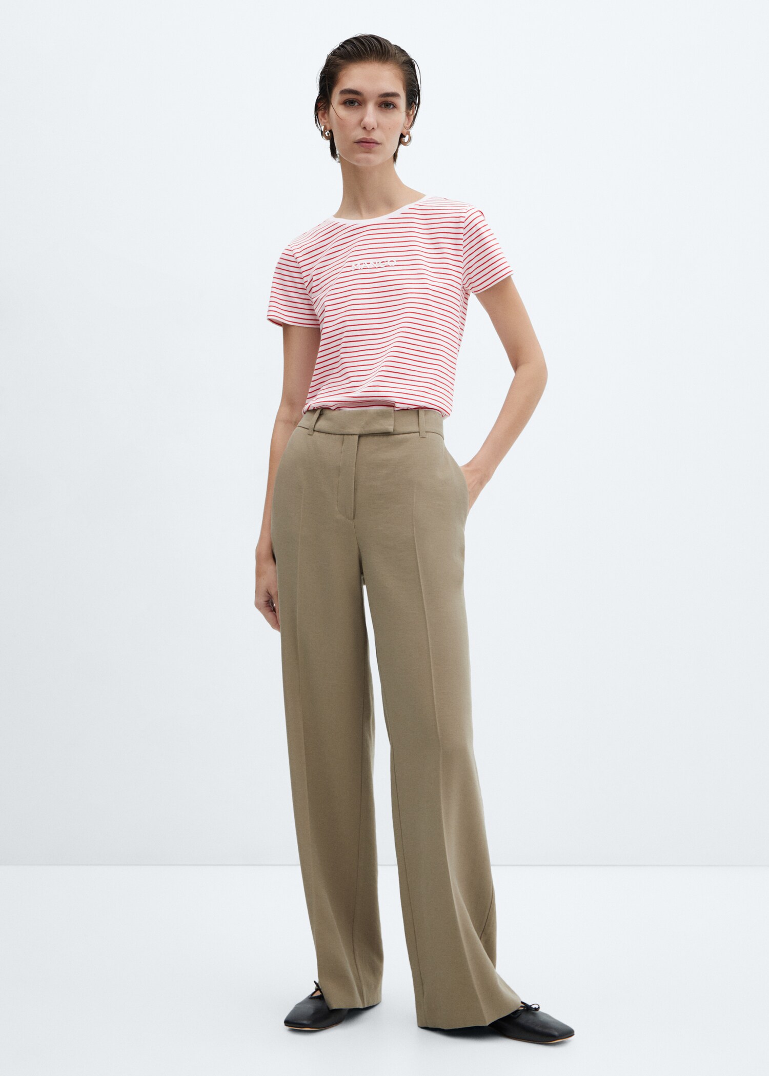 Striped logo T-shirt - General plane