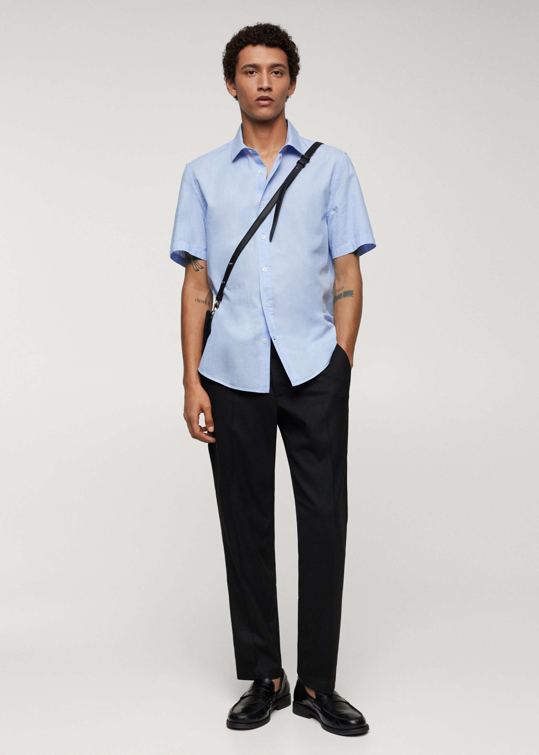 Chemise regular-fit 100 % coton - Plan général