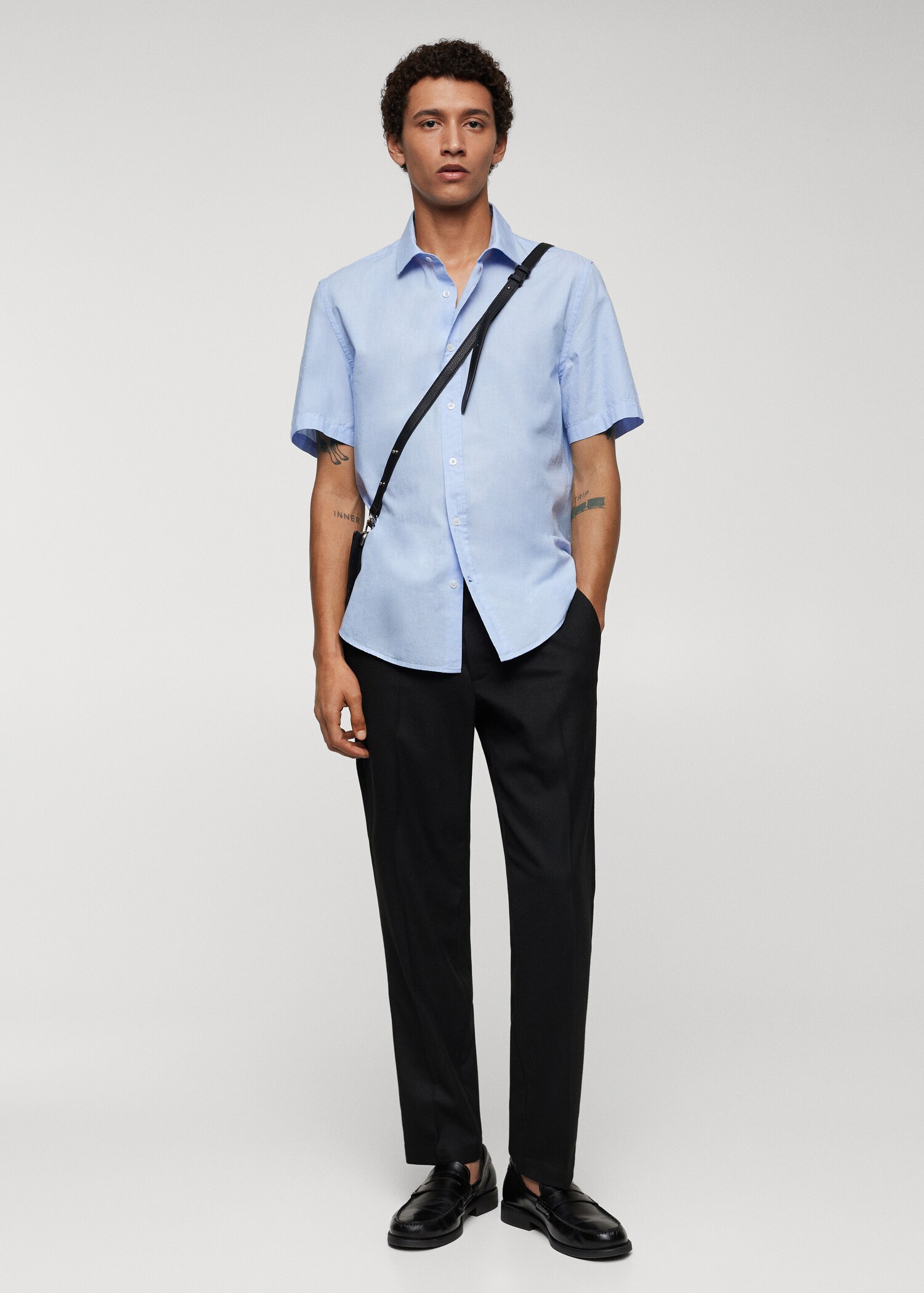Regular-fit 100% cotton shirt - General plane