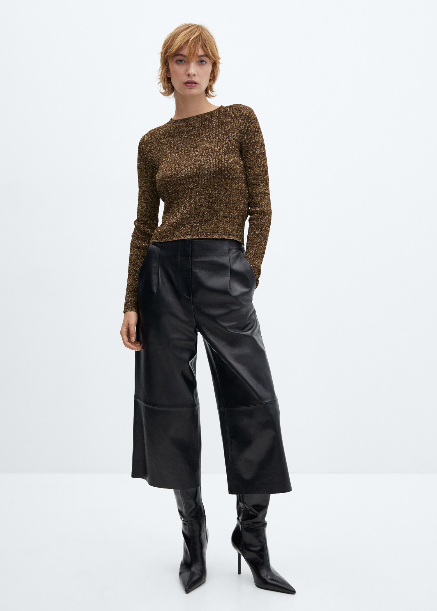 Pull-over Lurex col rond - Plan général
