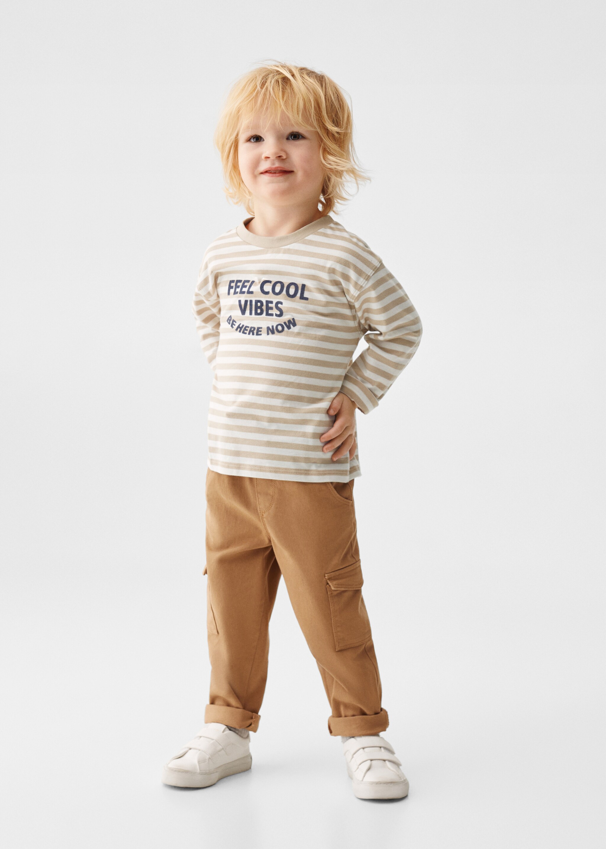 Cotton cargo trousers - General plane