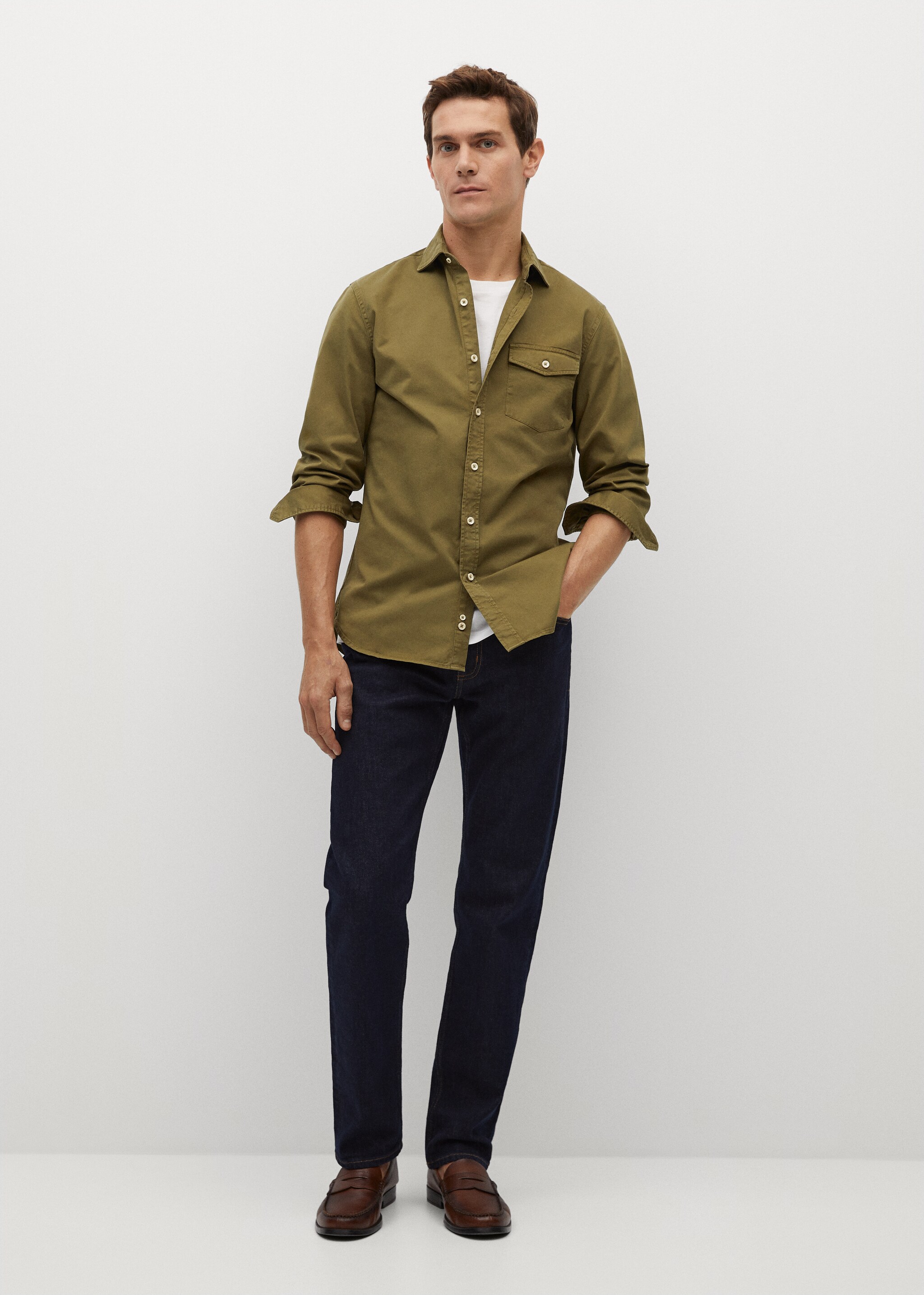 Camisa denim slim fit  - Plano general