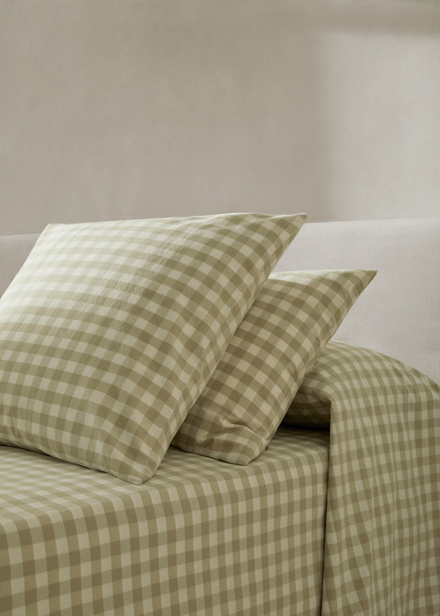 Cotton check pillowcase 60x60cm (Pack of 2) - General plane