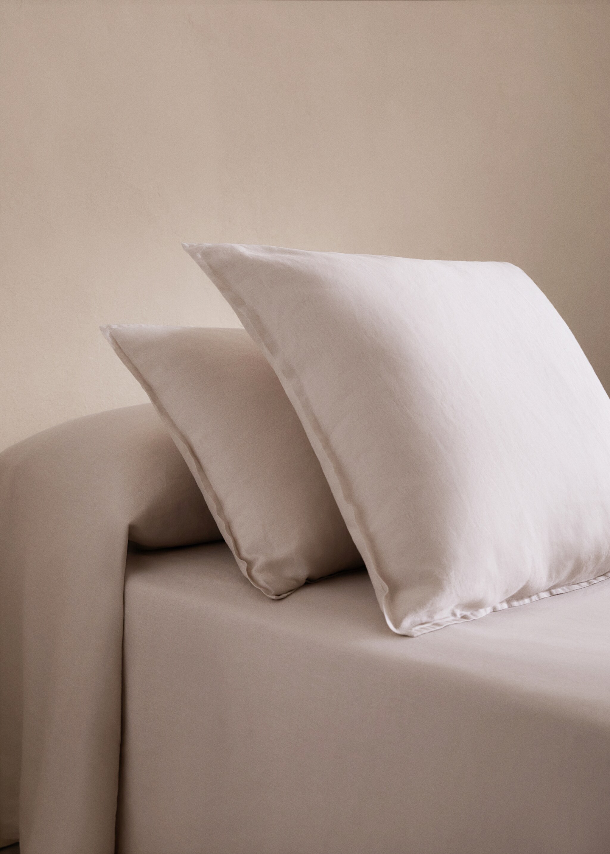 Leinen-Kissenbezug, 50 x 75 cm - Allgemeine Ansicht, Beige. Ref: 67014061-00.