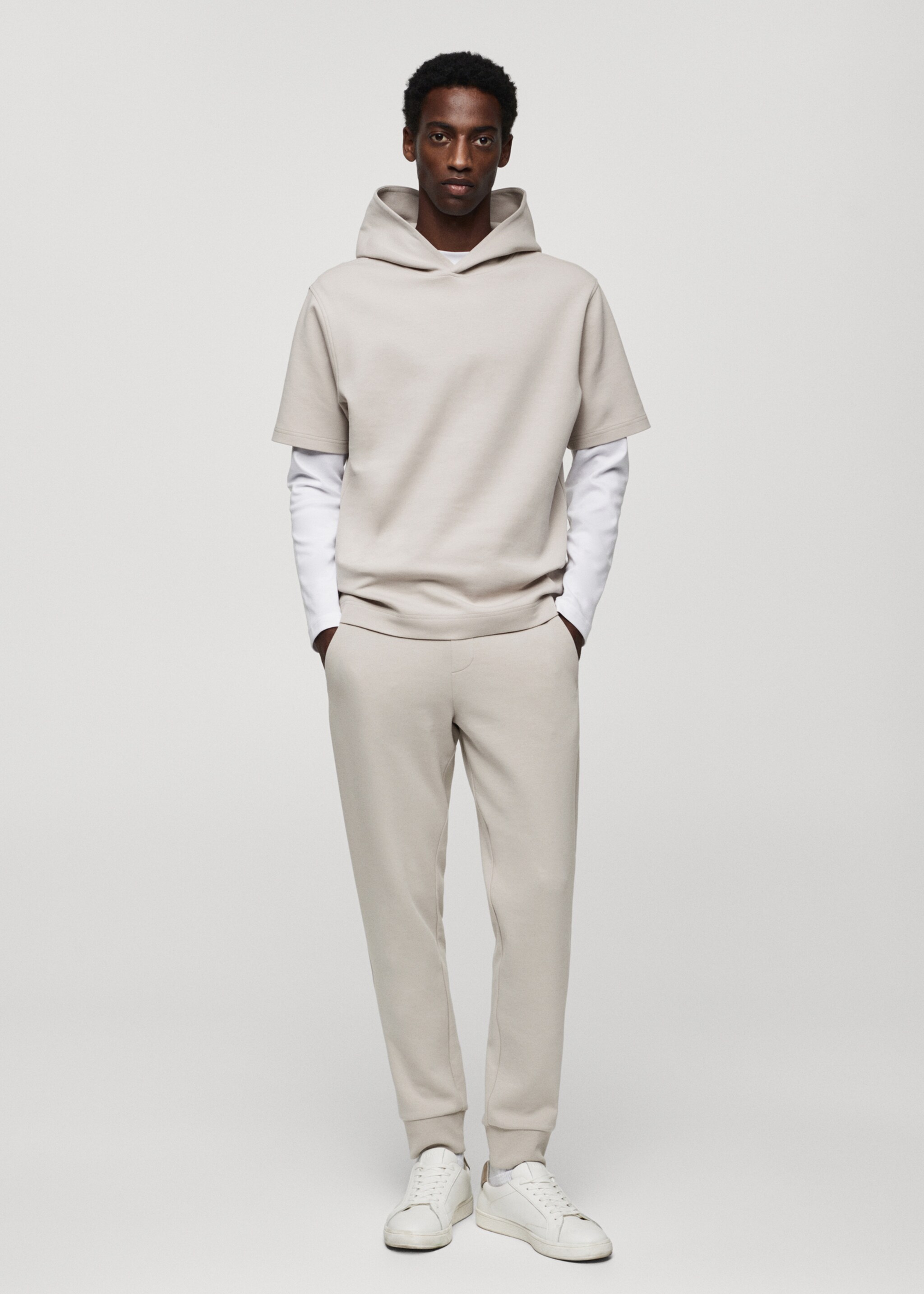 Short-sleeved hooded sweatshirt - General plane