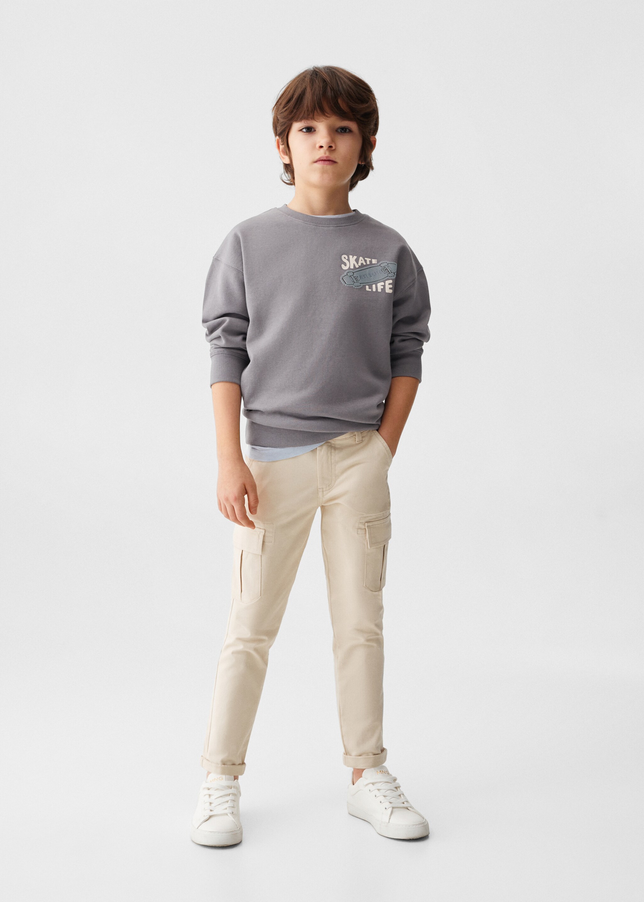 Message cotton sweatshirt - General plane