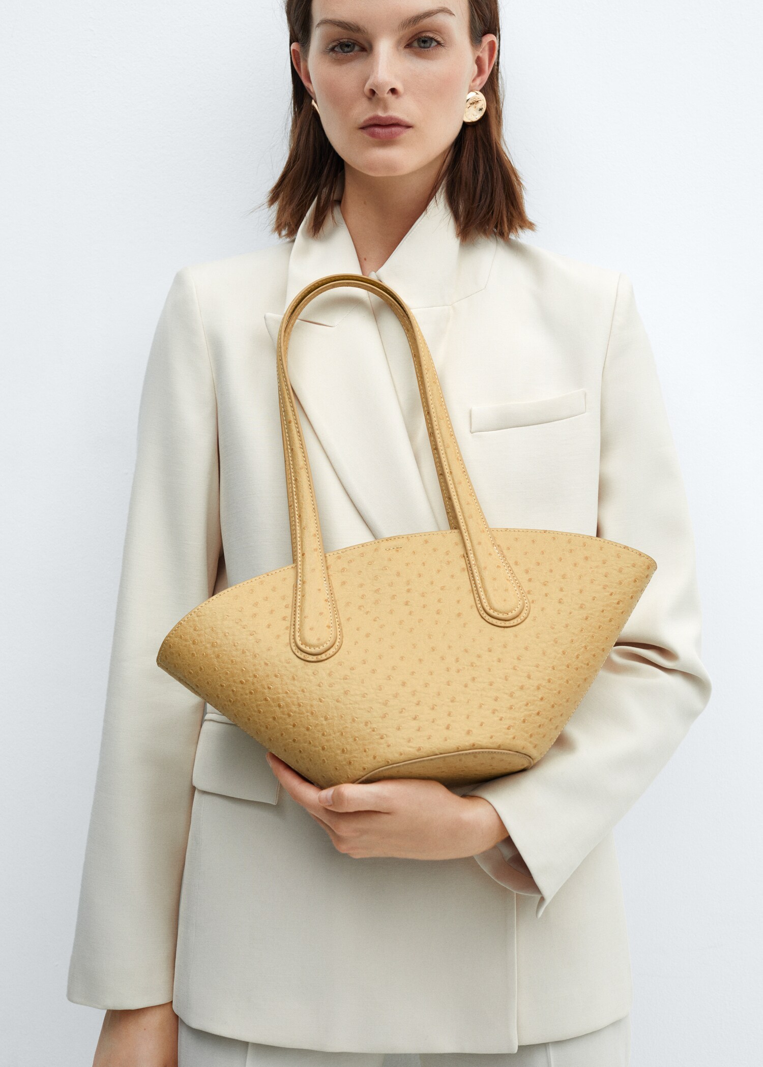 Leather-effect shopper bag - General plane