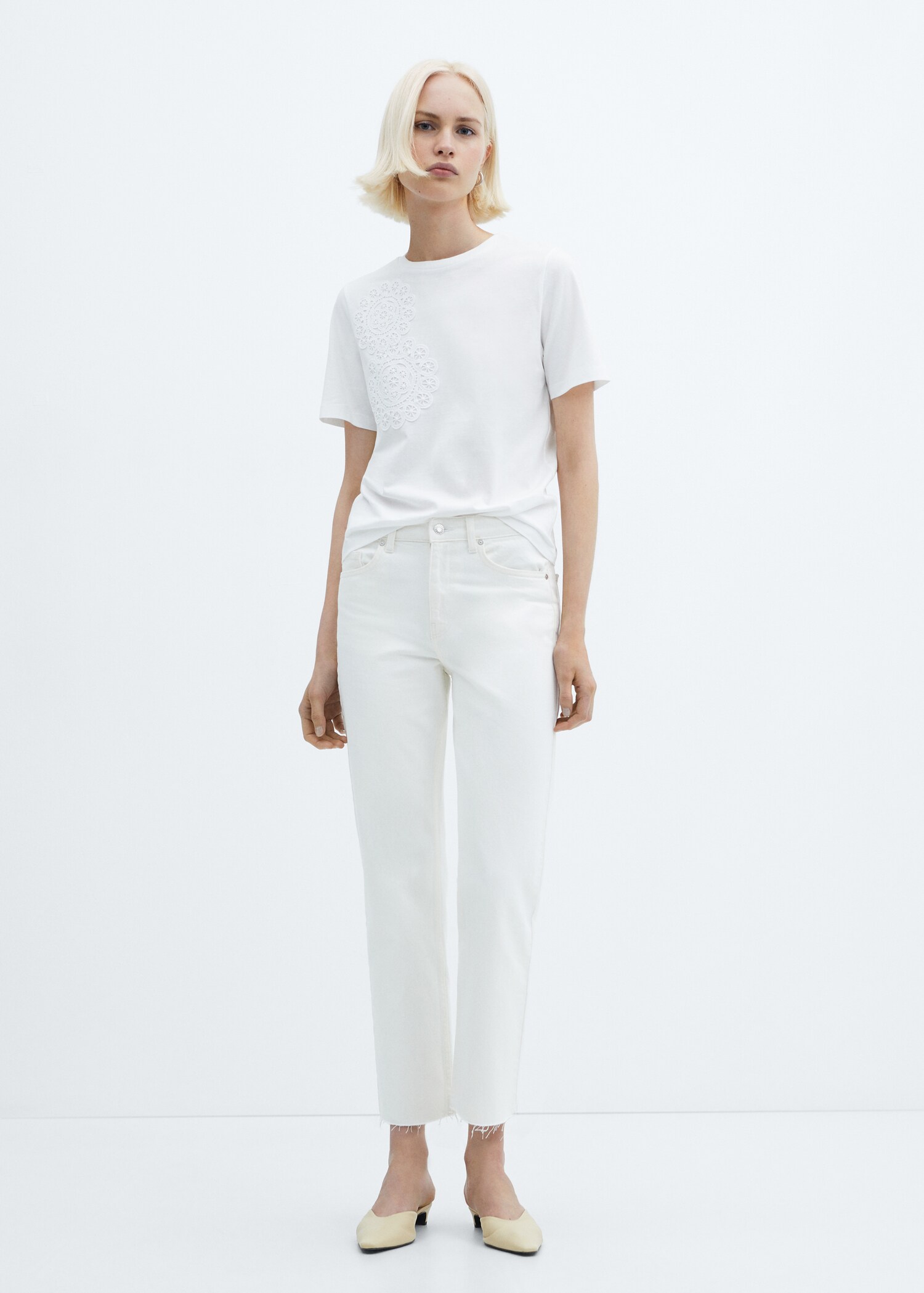 Embroidered cotton T-shirt - General plane