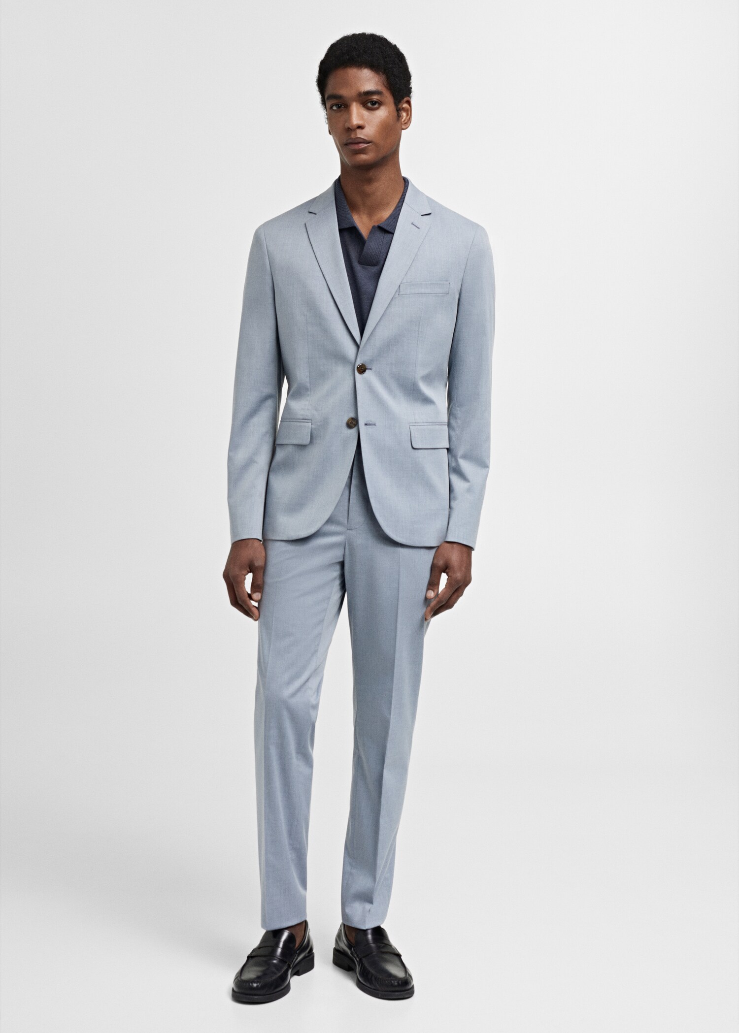 Super Slim Fit-Anzugsakko aus Stretchgewebe - Allgemeine Ansicht