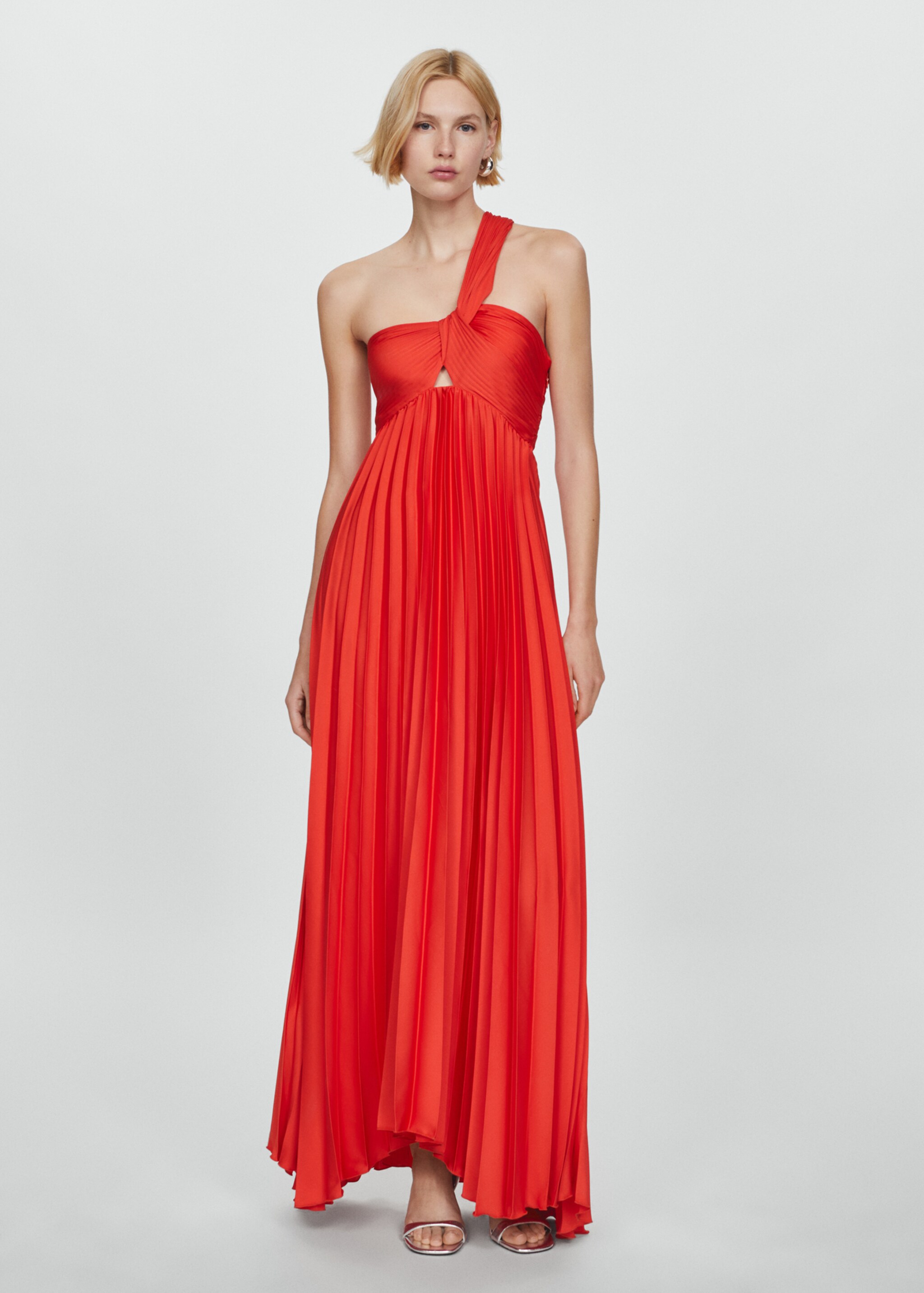 Robe asymétrique plissée - Plan général