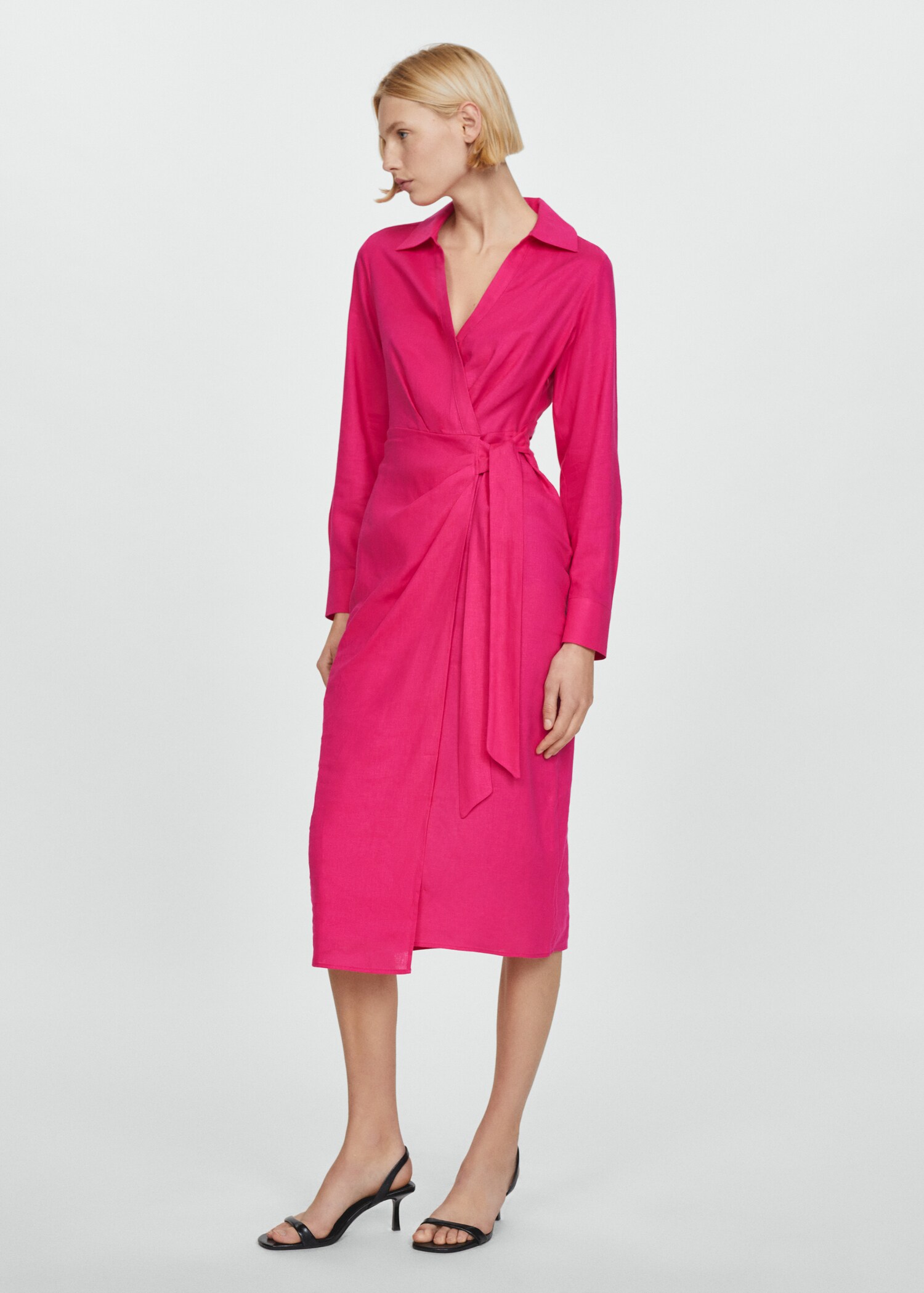 Robe chemise lin nœud - Plan général