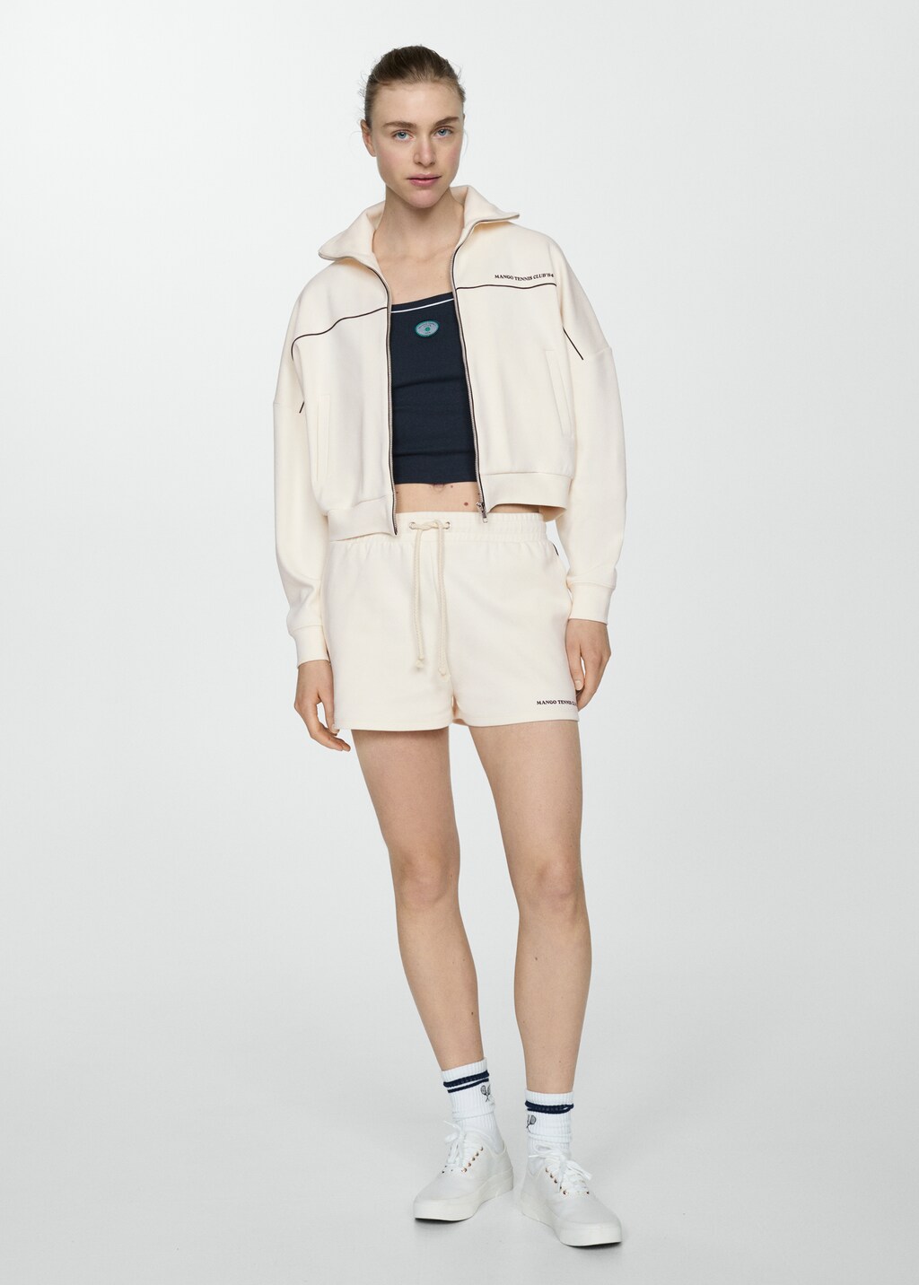 Zip-up sweatshirt - Women | MANGO OUTLET USA
