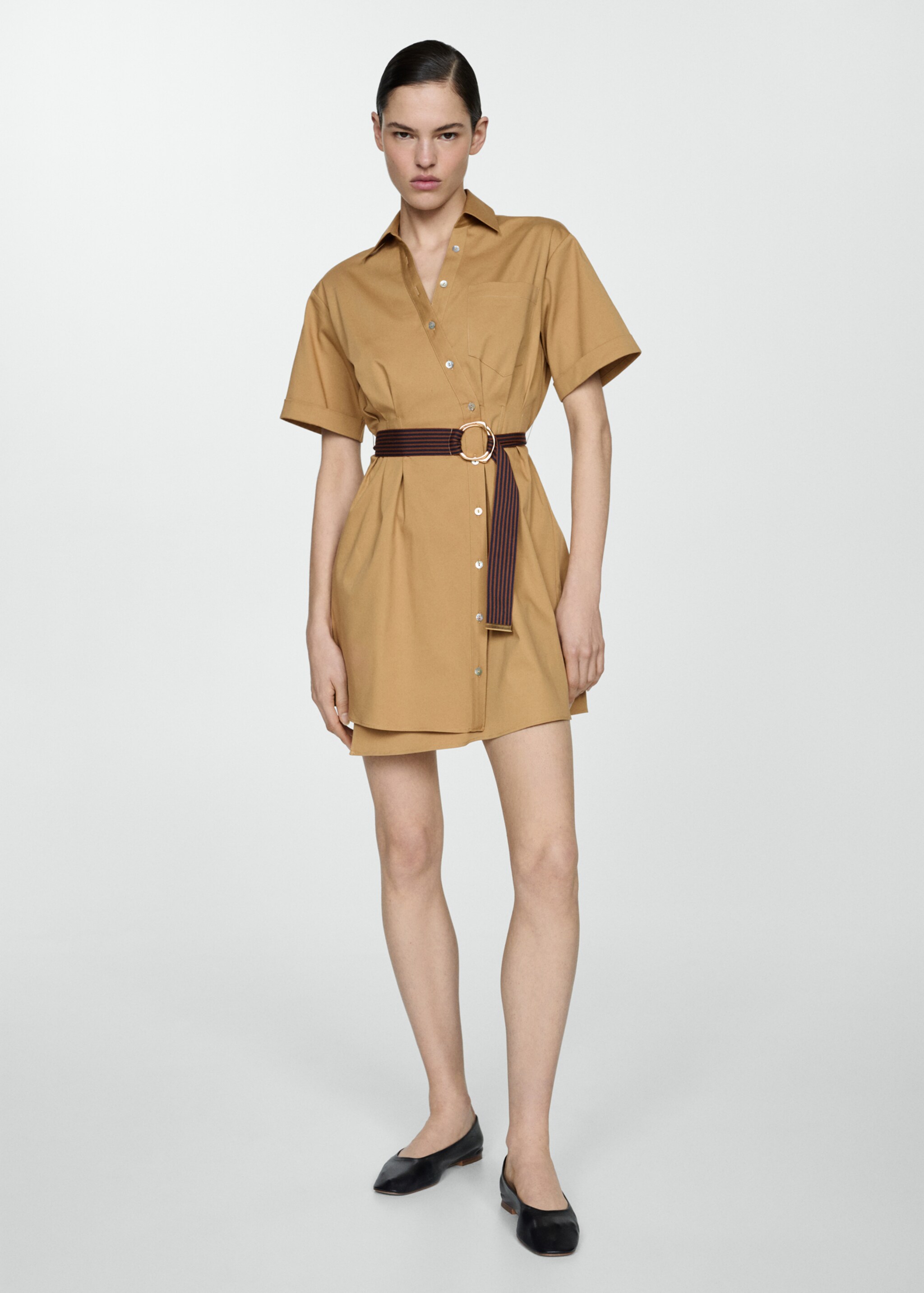 Belt shirt dress - General plane