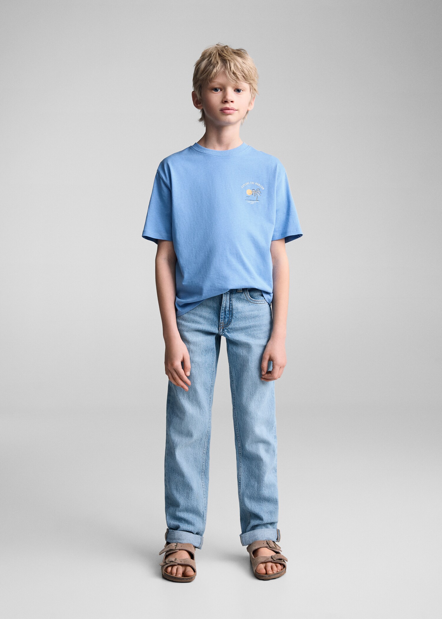 Printed cotton-blend T-shirt - General plane