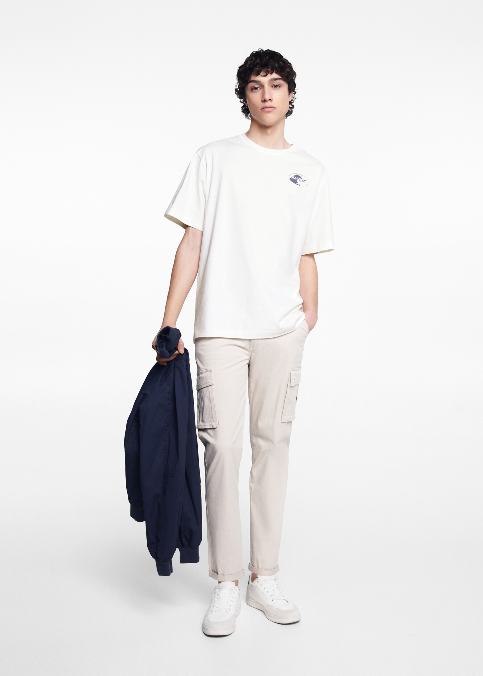 Printed cotton-blend T-shirt - General plane, Off White. Ref: 67017916-00.