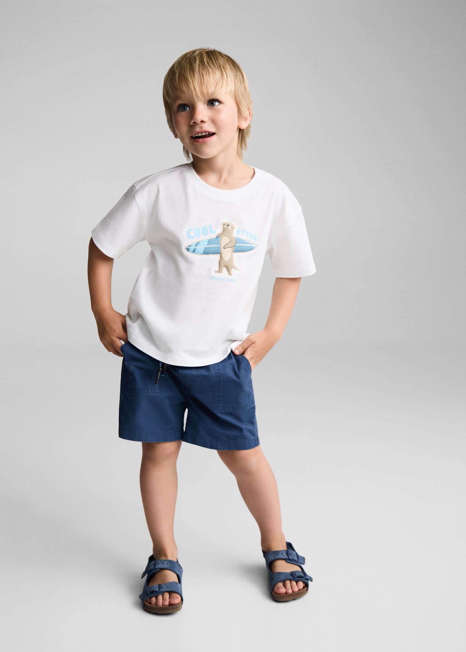 Printed cotton-blend T-shirt - General plane