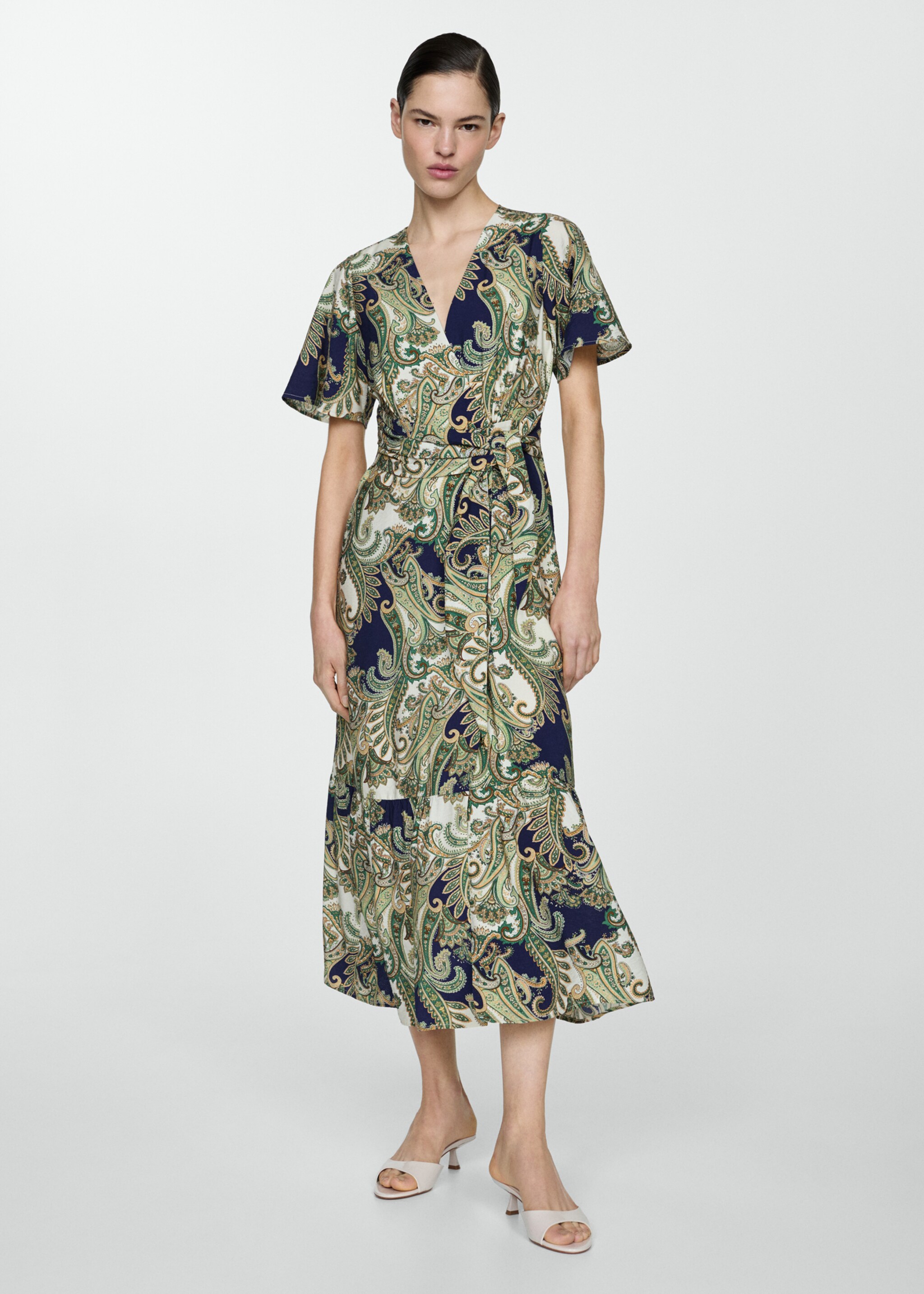 Vestido estampado lazo - Plano general