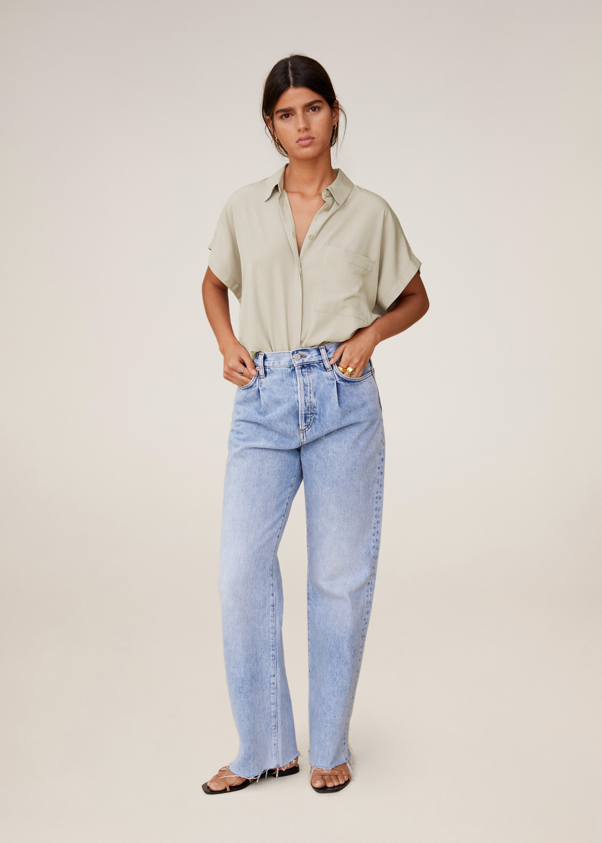 Camisa modal bolsillo - Plano general