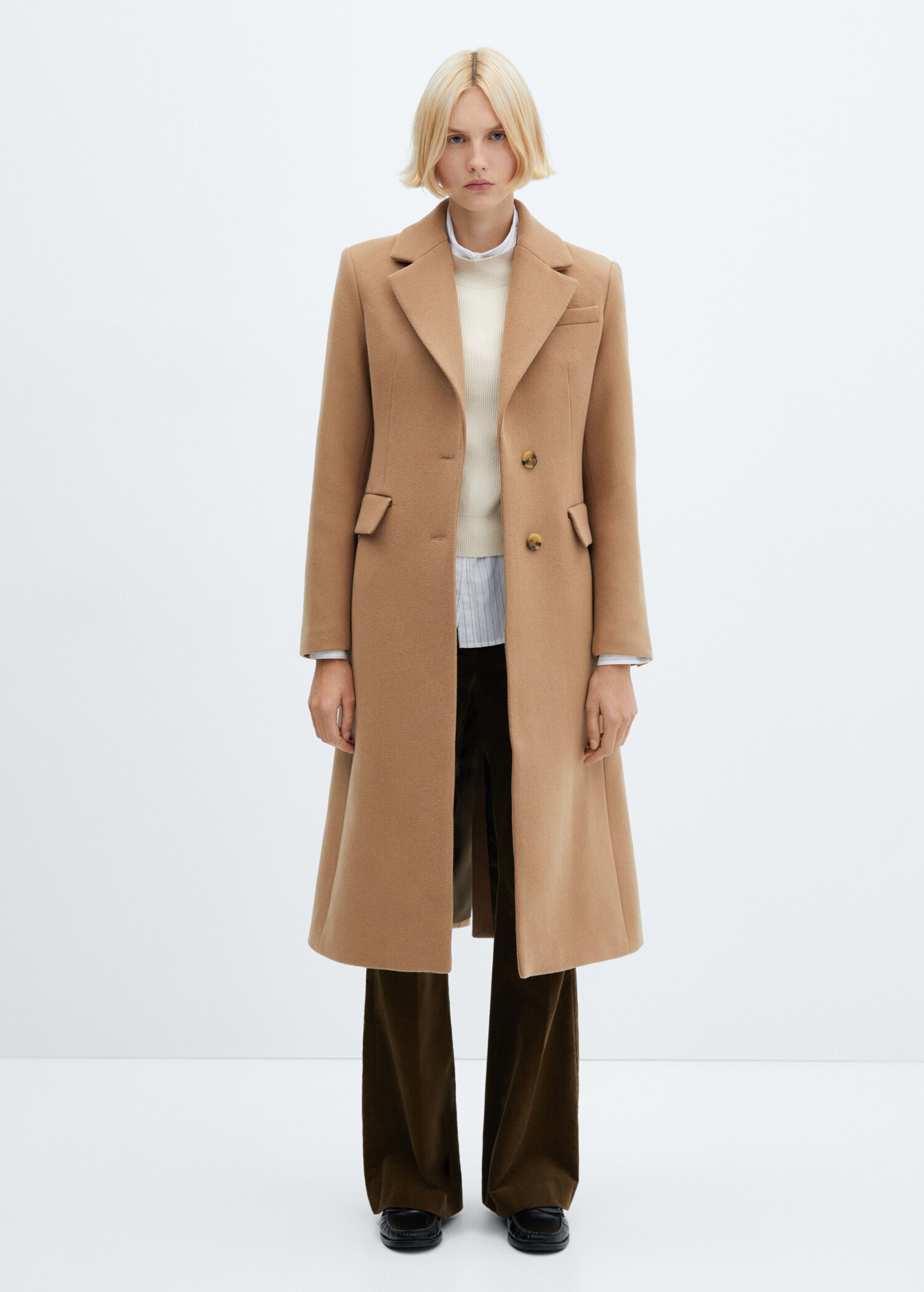Manteau laine ajusté - Plan général