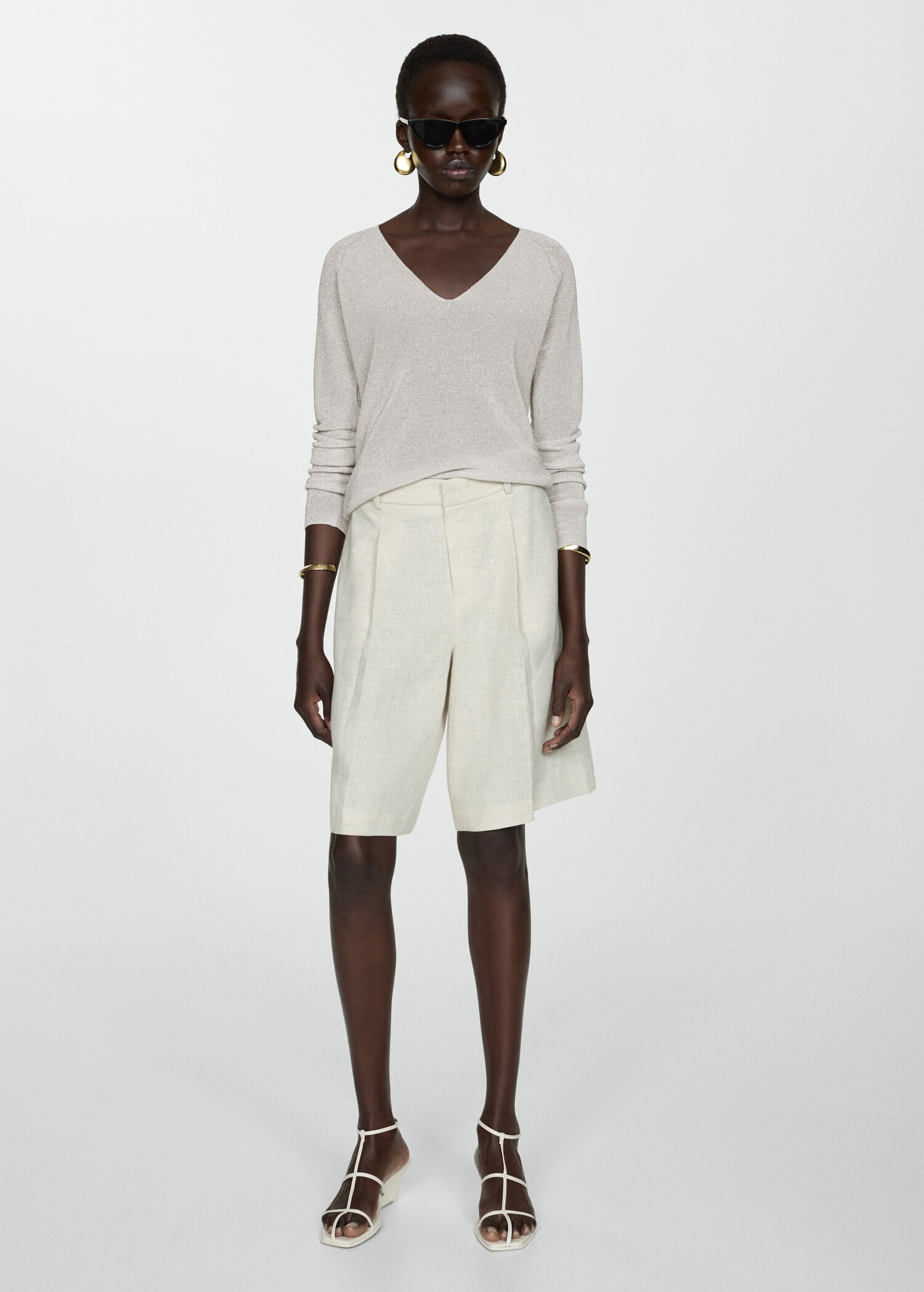 Pull-over Lurex col V - Plan général