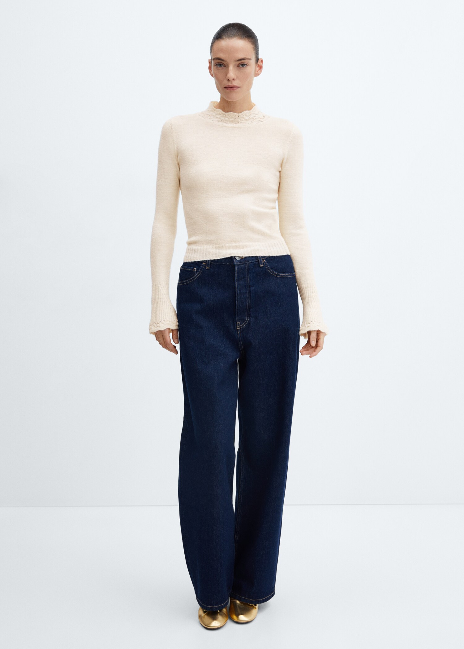 Strickpullover in Cropped-Optik - Allgemeine Ansicht