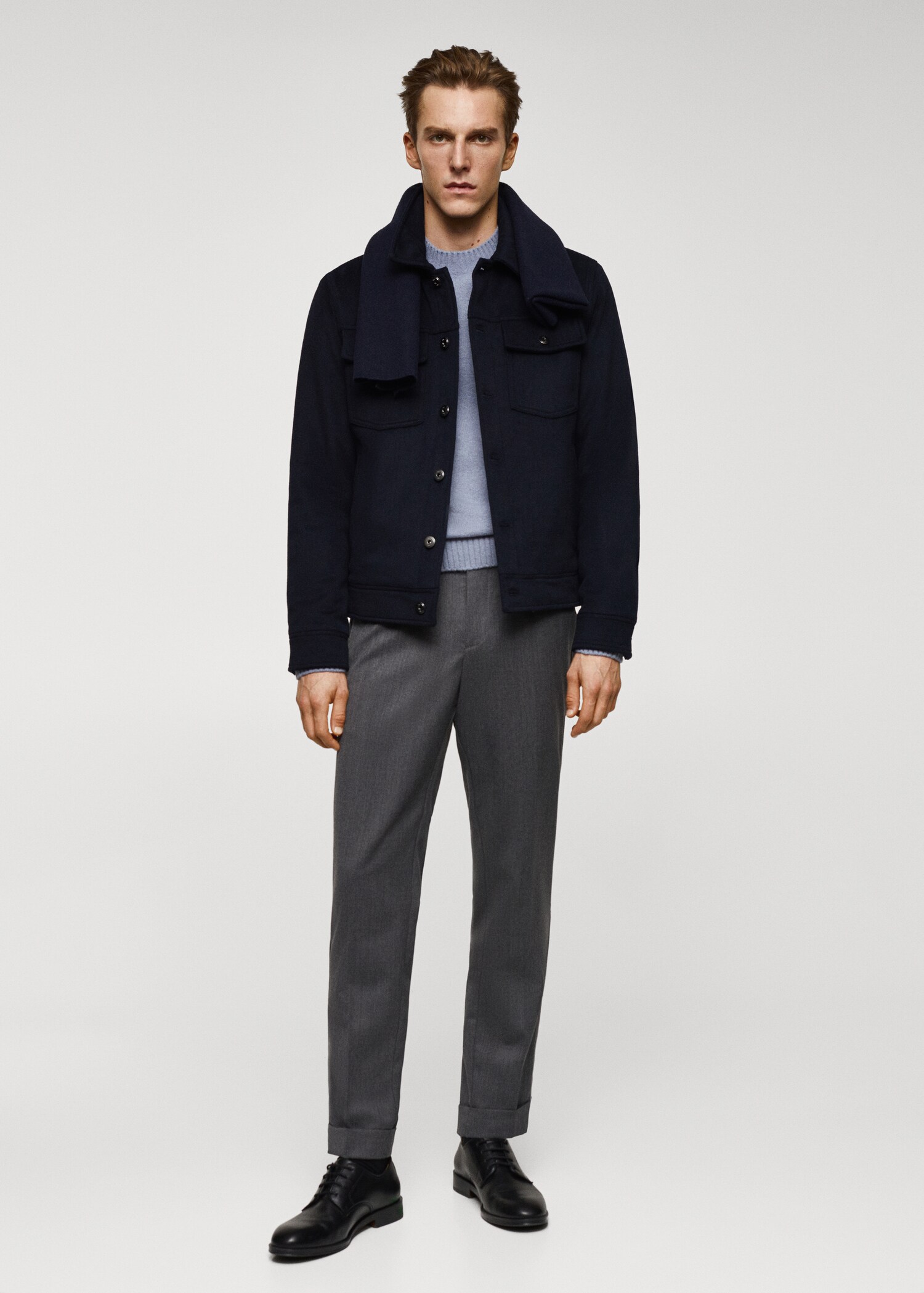 Wool jacket with pockets - General plane