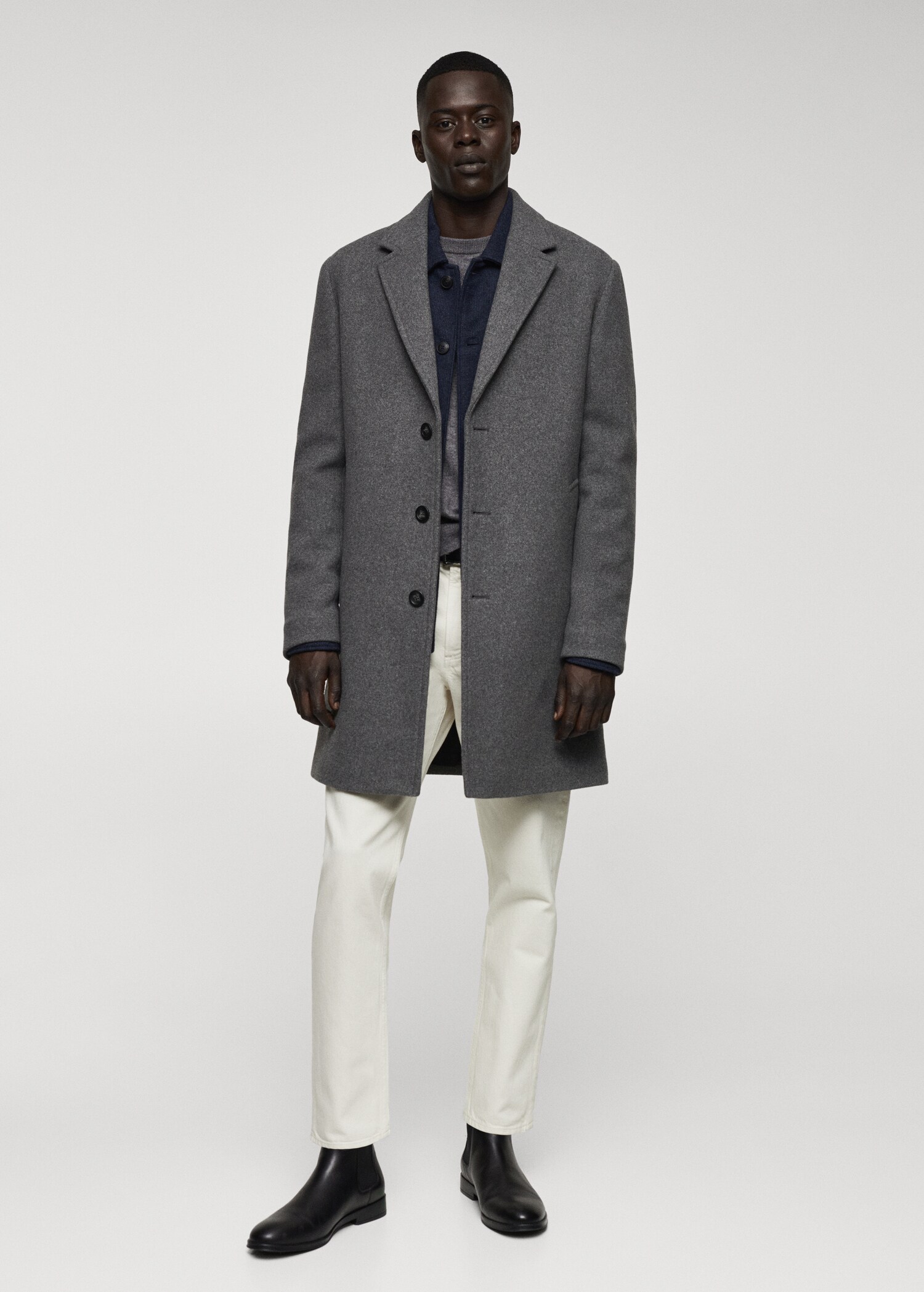Lightweight recycled wool coat - General plane